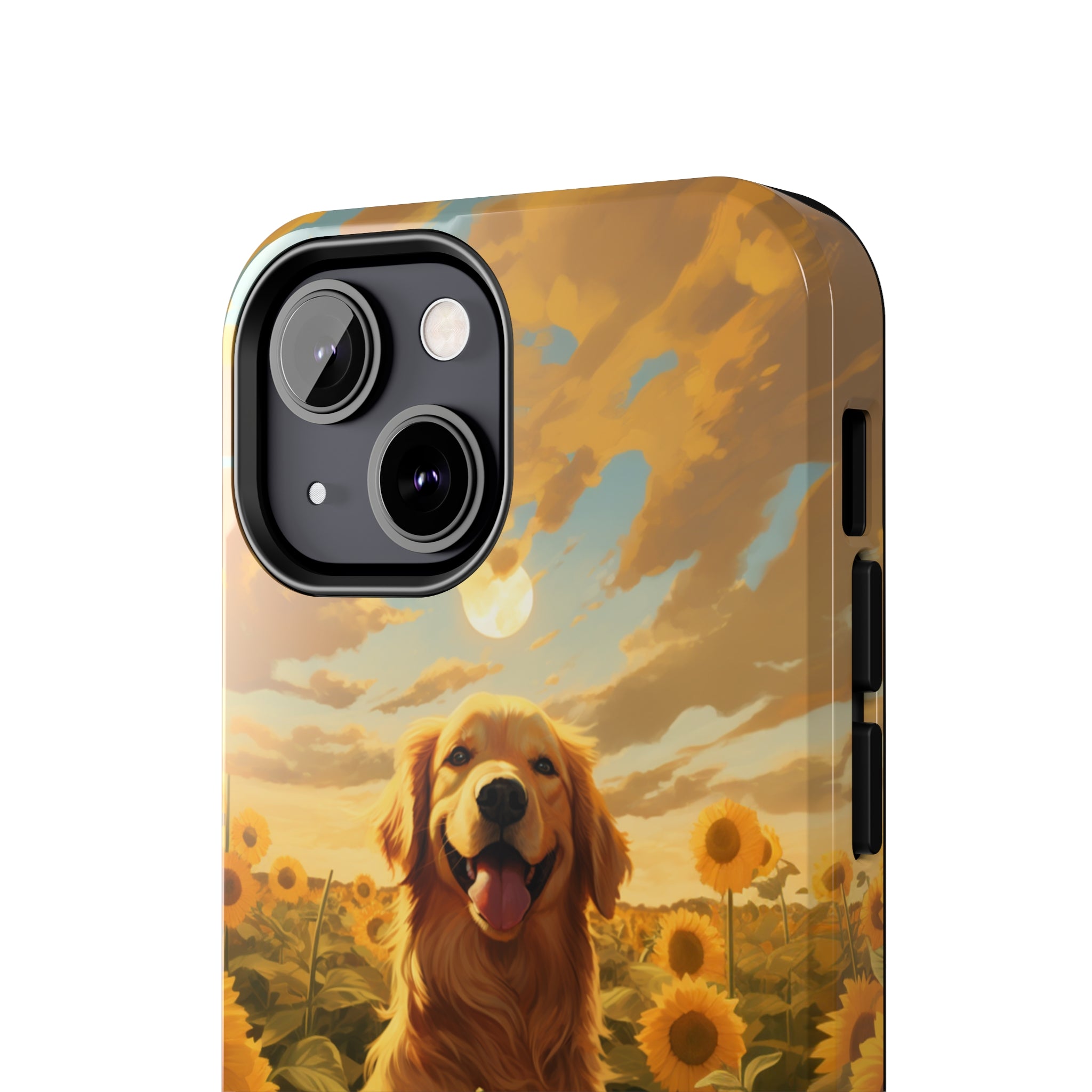 Golden Retriever Love: Impact-Resistant iPhone Case