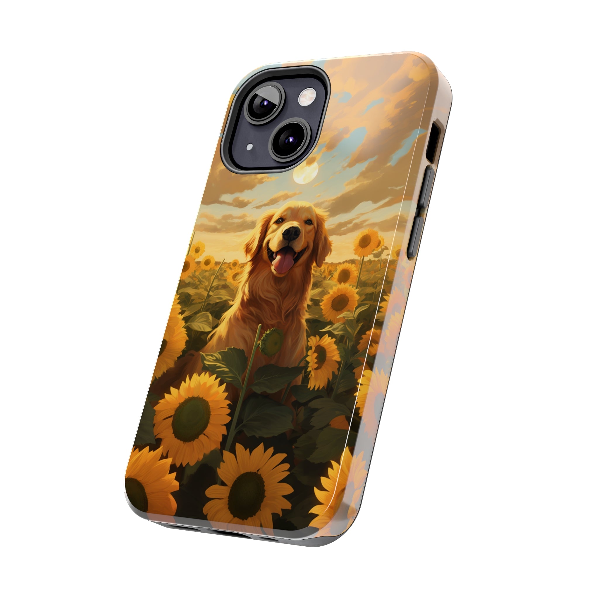 Golden Retriever Love: Impact-Resistant iPhone Case