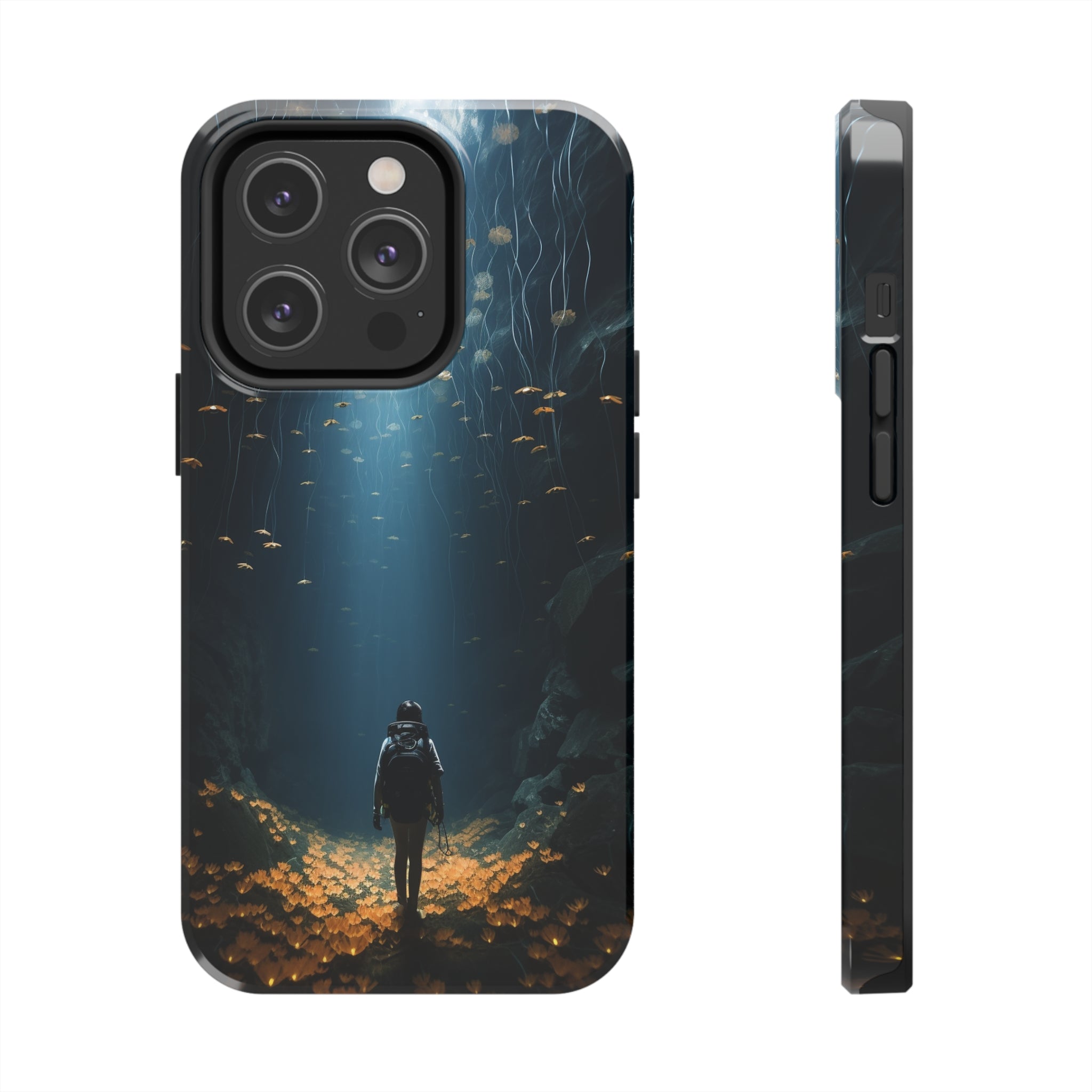 Girl in Abyss: Impact-Resistant iPhone Case