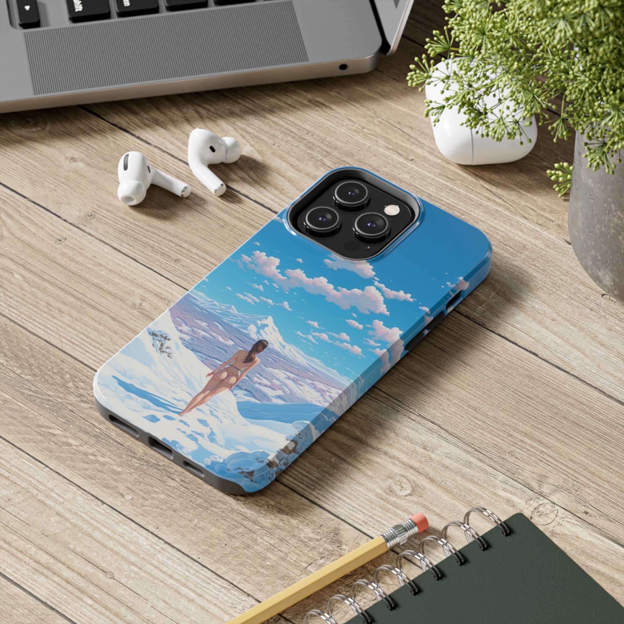 Snowy Majesty: Impact-Resistant iPhone case