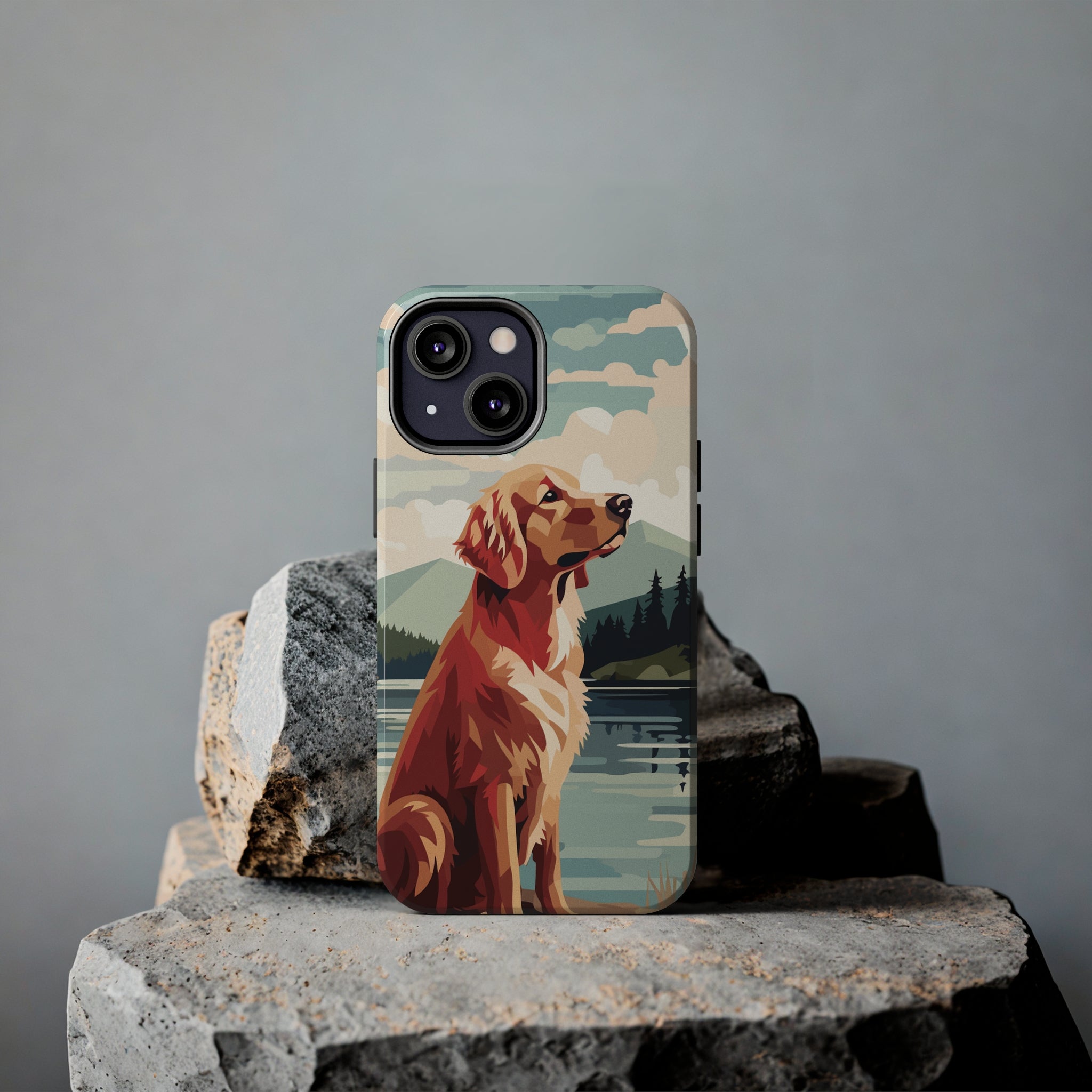 Golden Retriever Love: Impact-Resistant iPhone Case