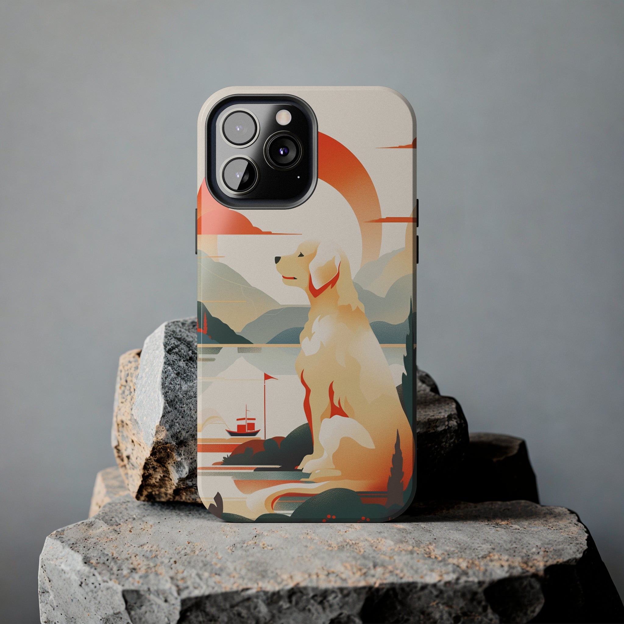 Golden Retriever Love: Impact-Resistant iPhone Case