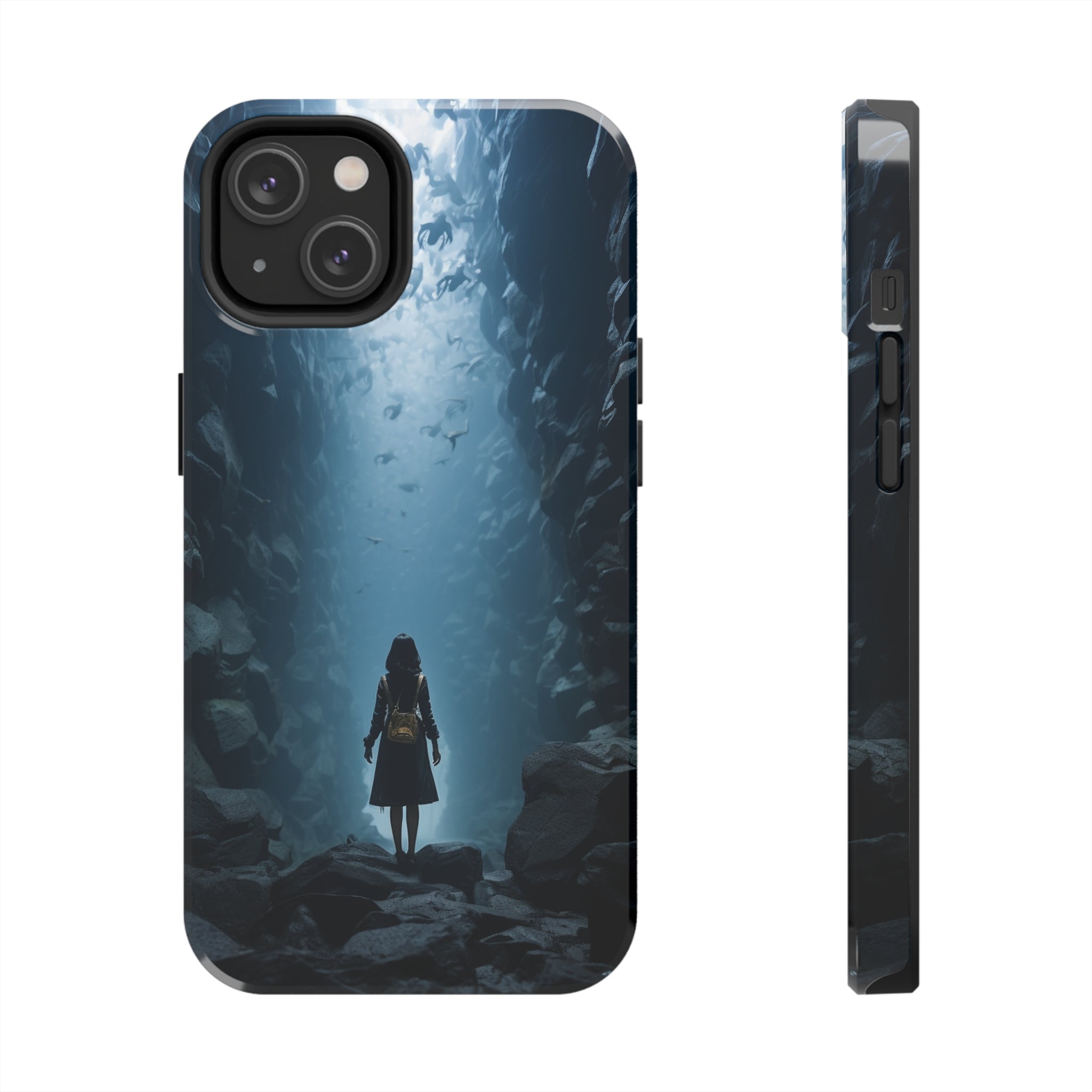 Girl in Abyss: Impact-Resistant iPhone Case