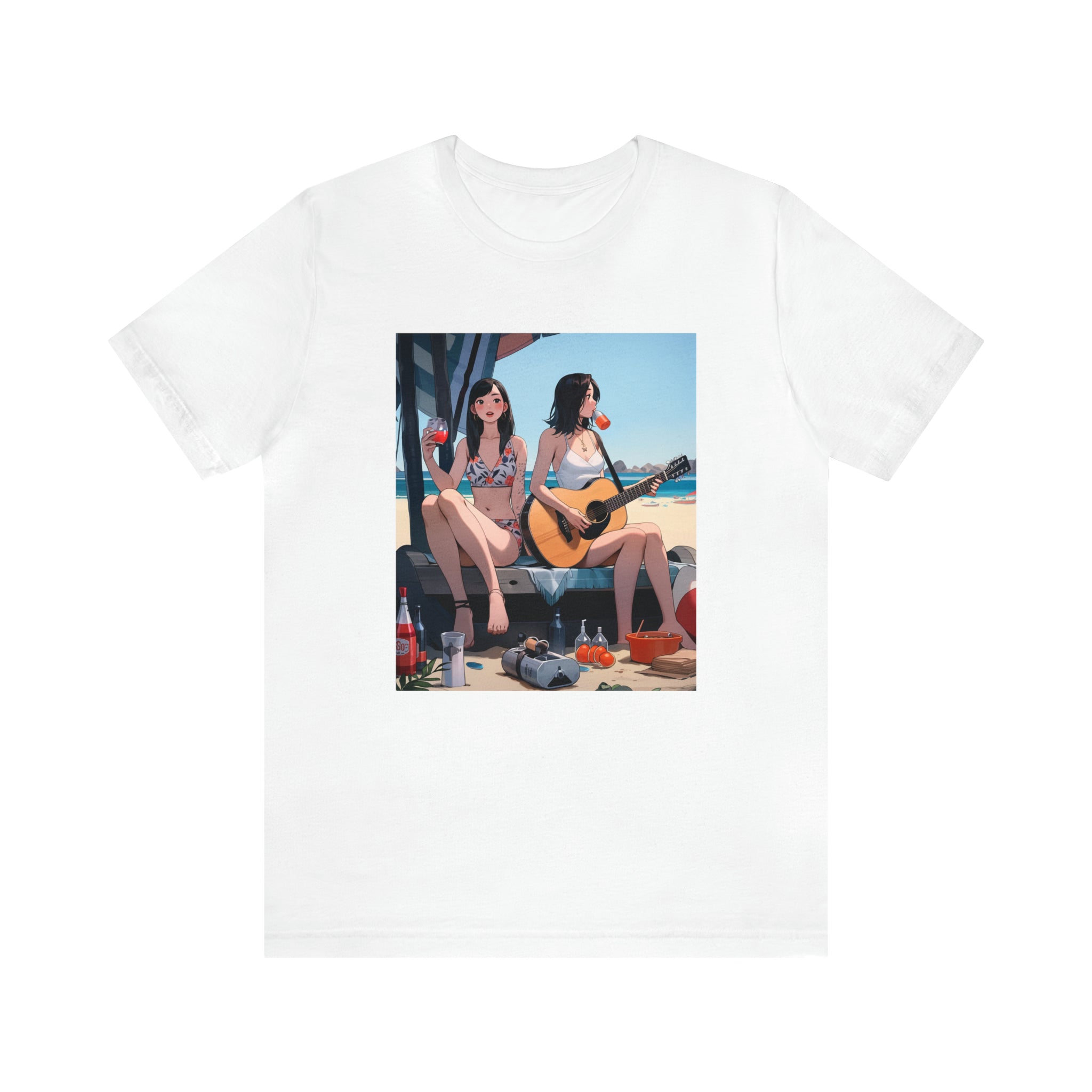 Seoul Beach Vibes Bikini Tattoos Girl Friends Short Sleeve Tee