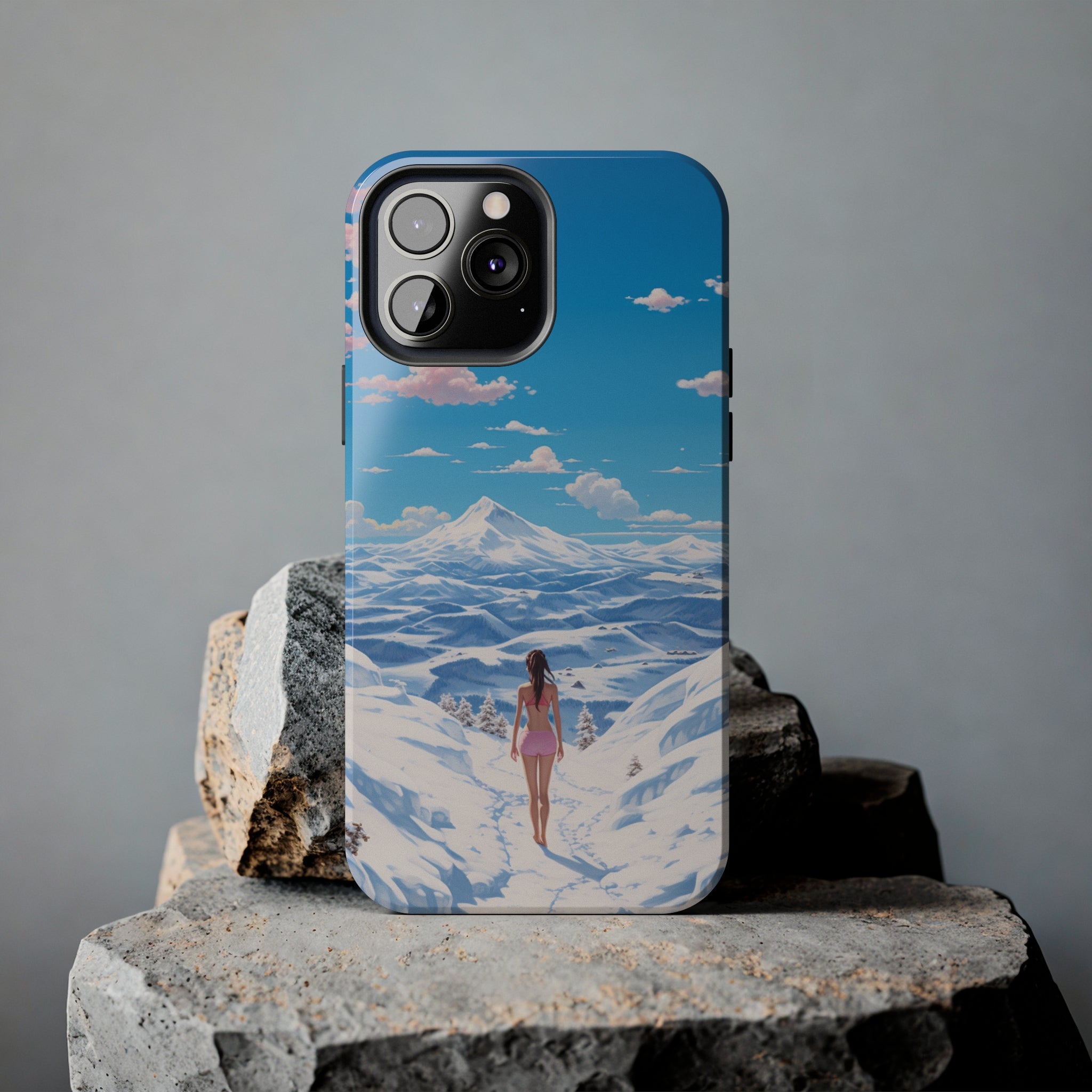 Snowy Majesty: Impact-Resistant iPhone Case