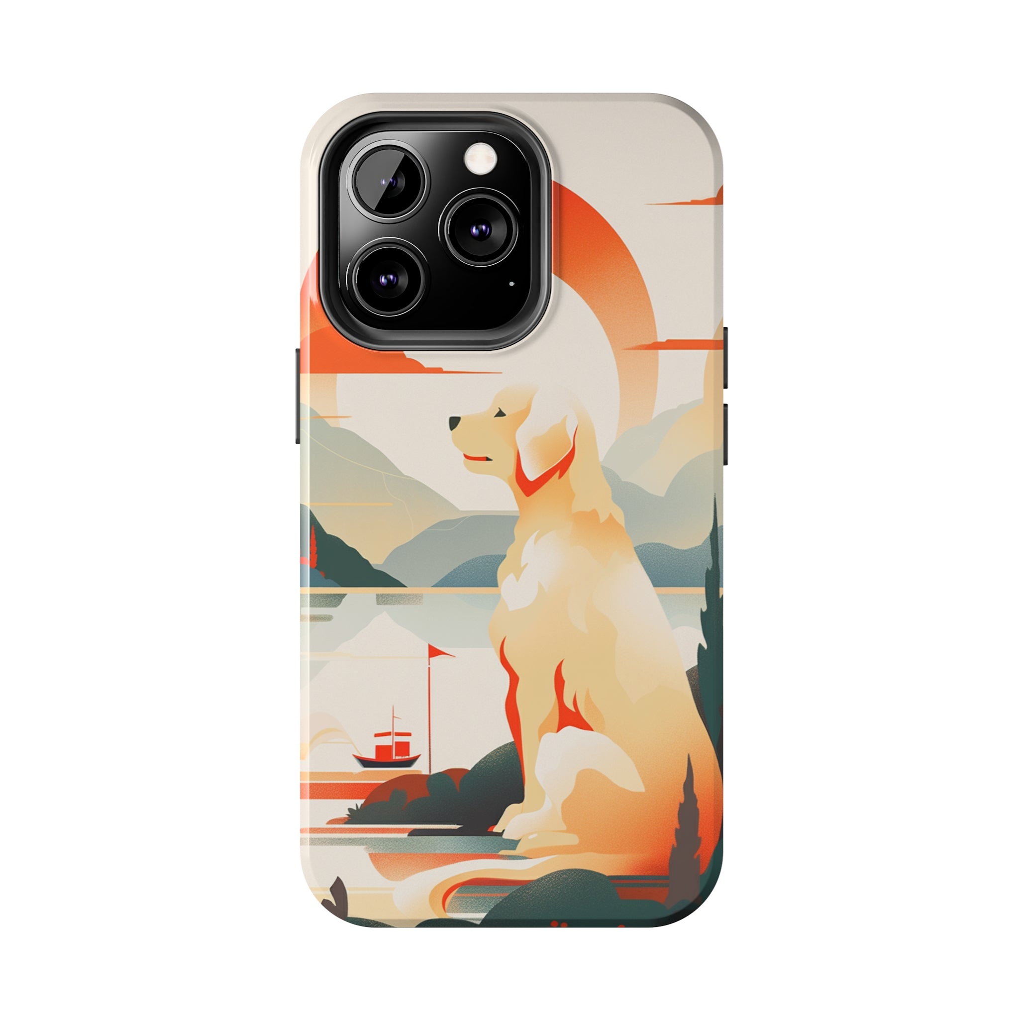 Golden Retriever Love: Impact-Resistant iPhone Case