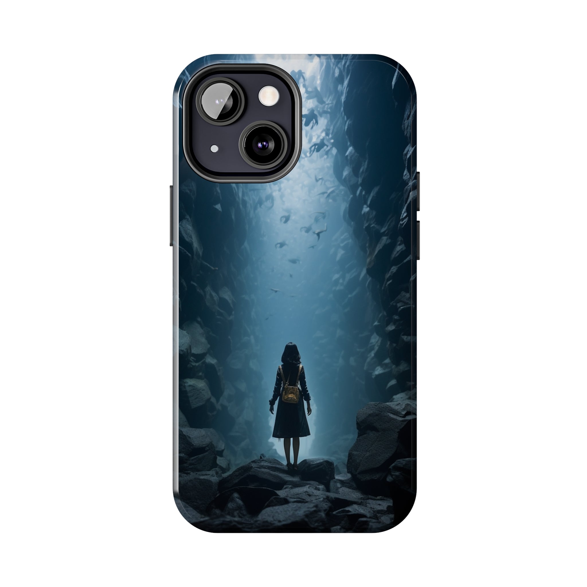 Girl in Abyss: Impact-Resistant iPhone Case