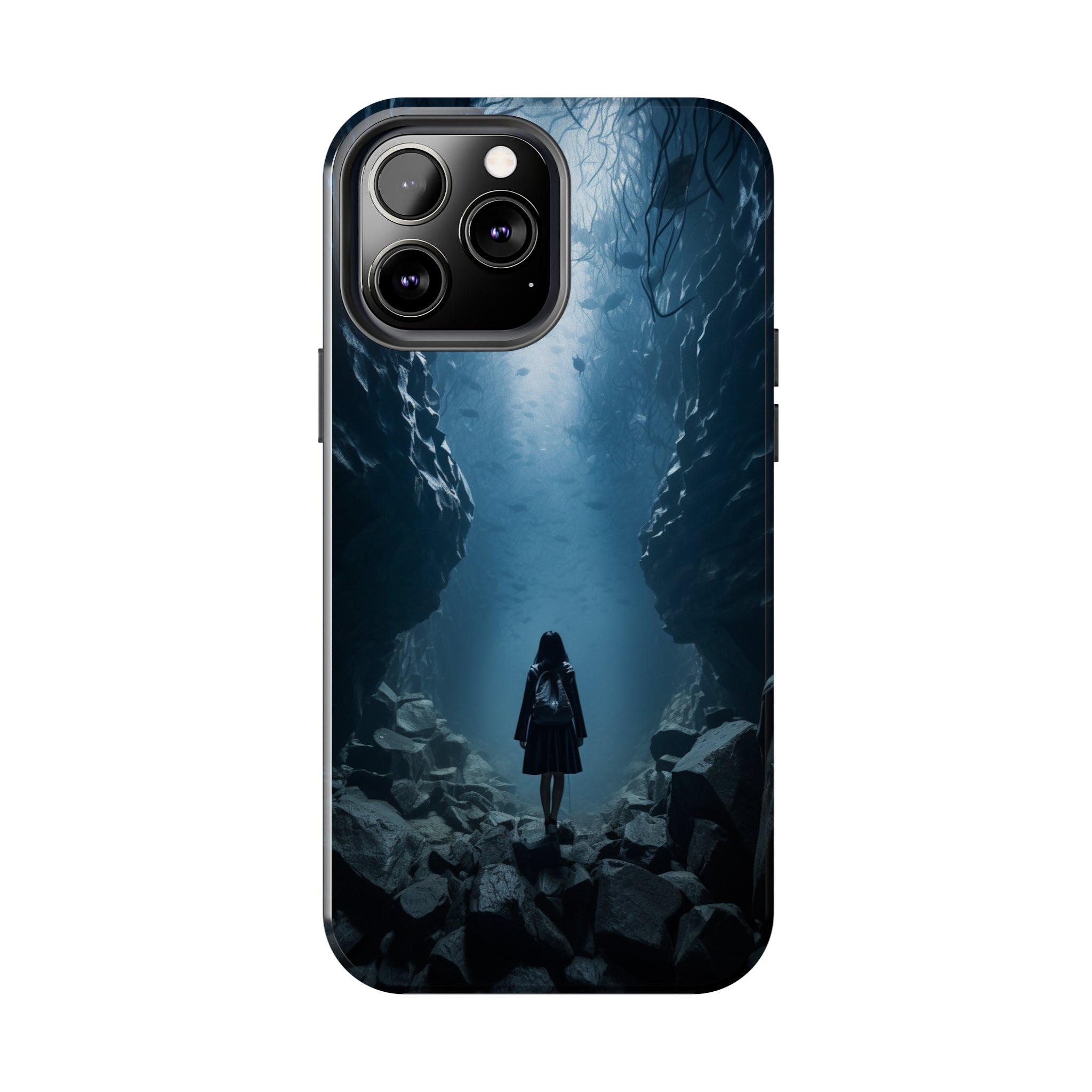 Girl in Abyss: Impact-Resistant iPhone Case