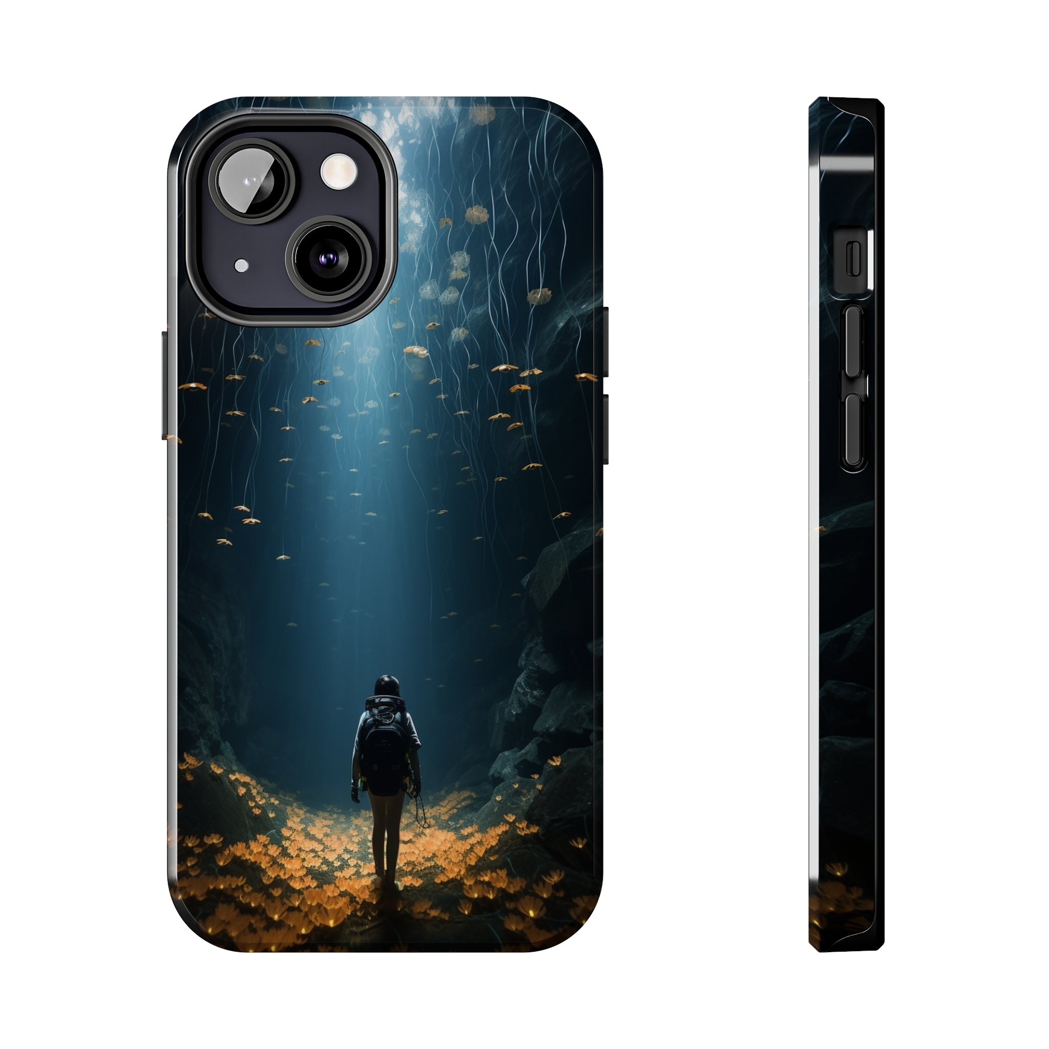 Girl in Abyss: Impact-Resistant iPhone Case