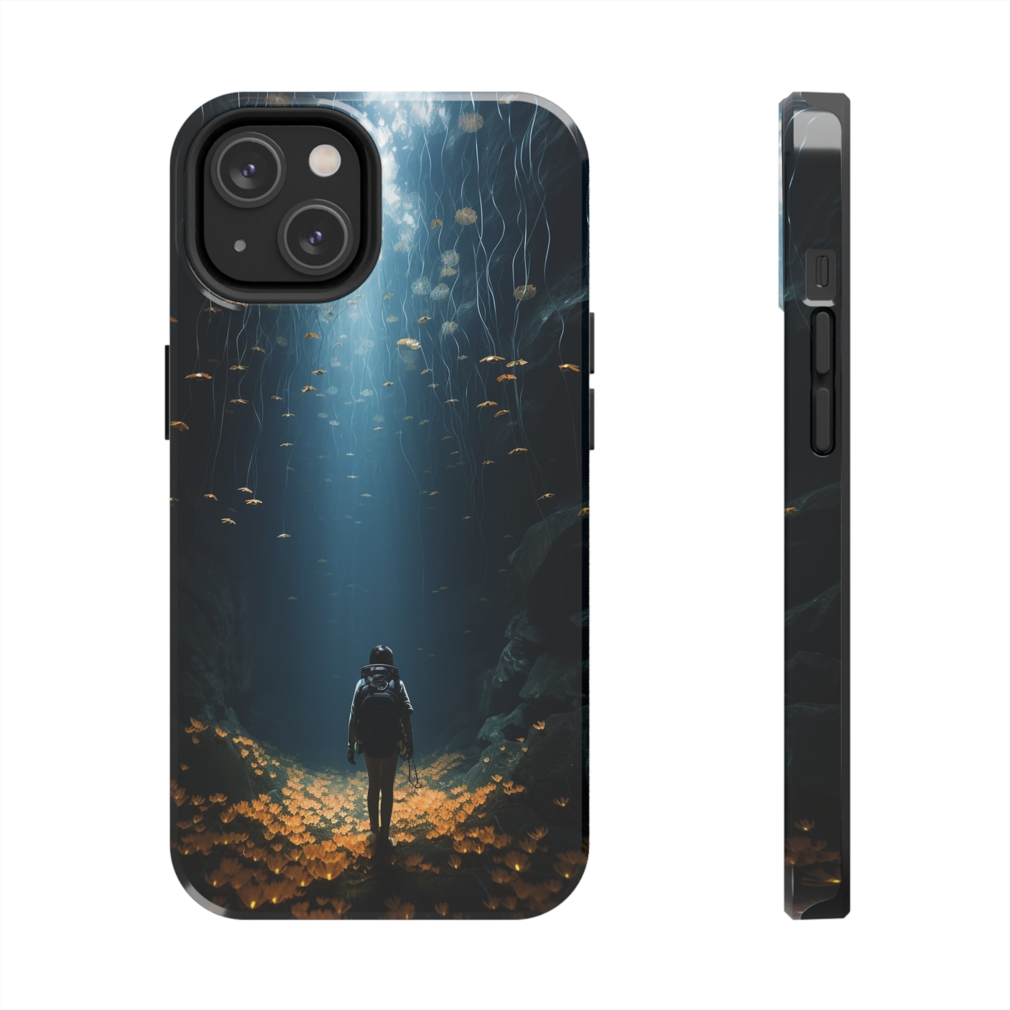 Girl in Abyss: Impact-Resistant iPhone Case