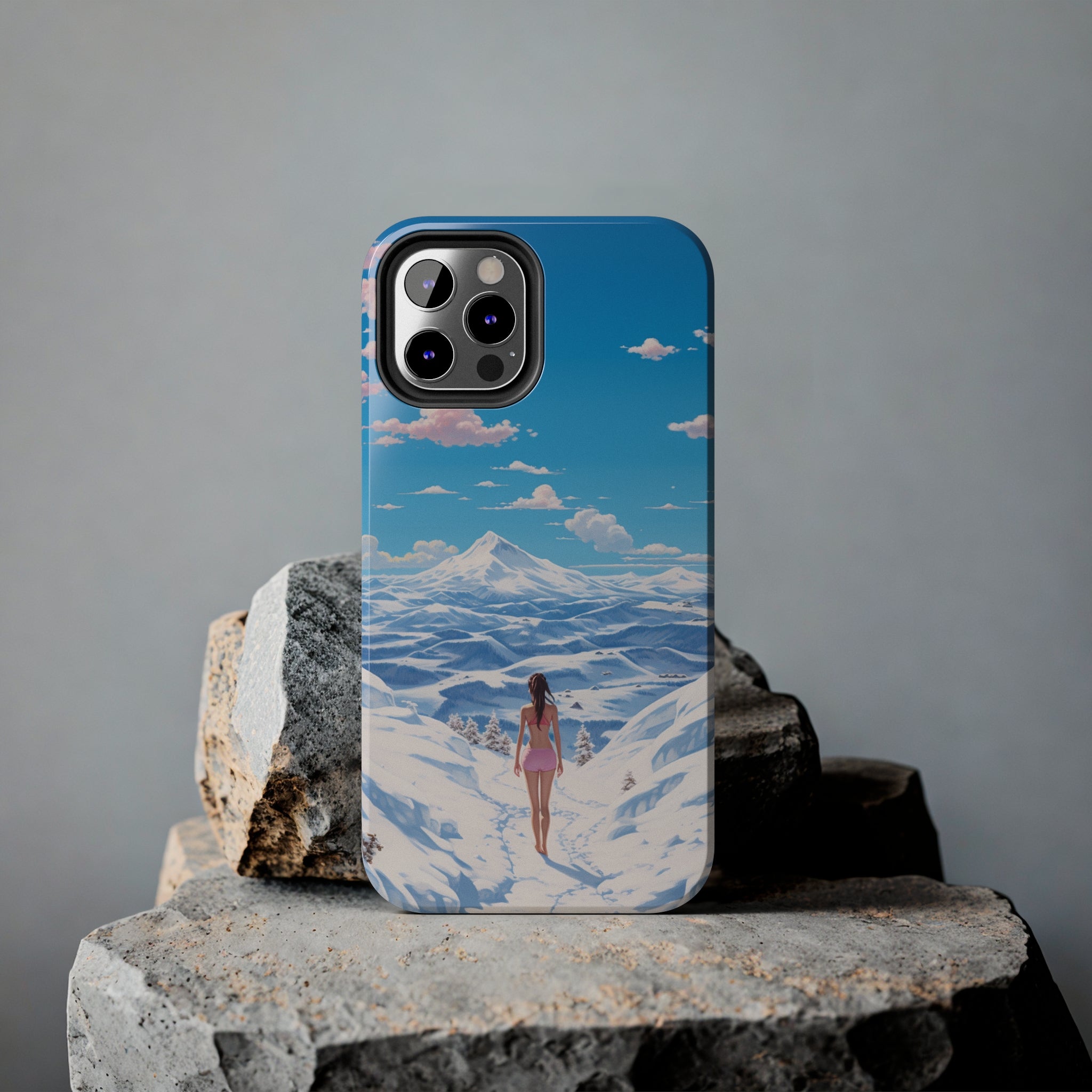 Snowy Majesty: Impact-Resistant iPhone Case