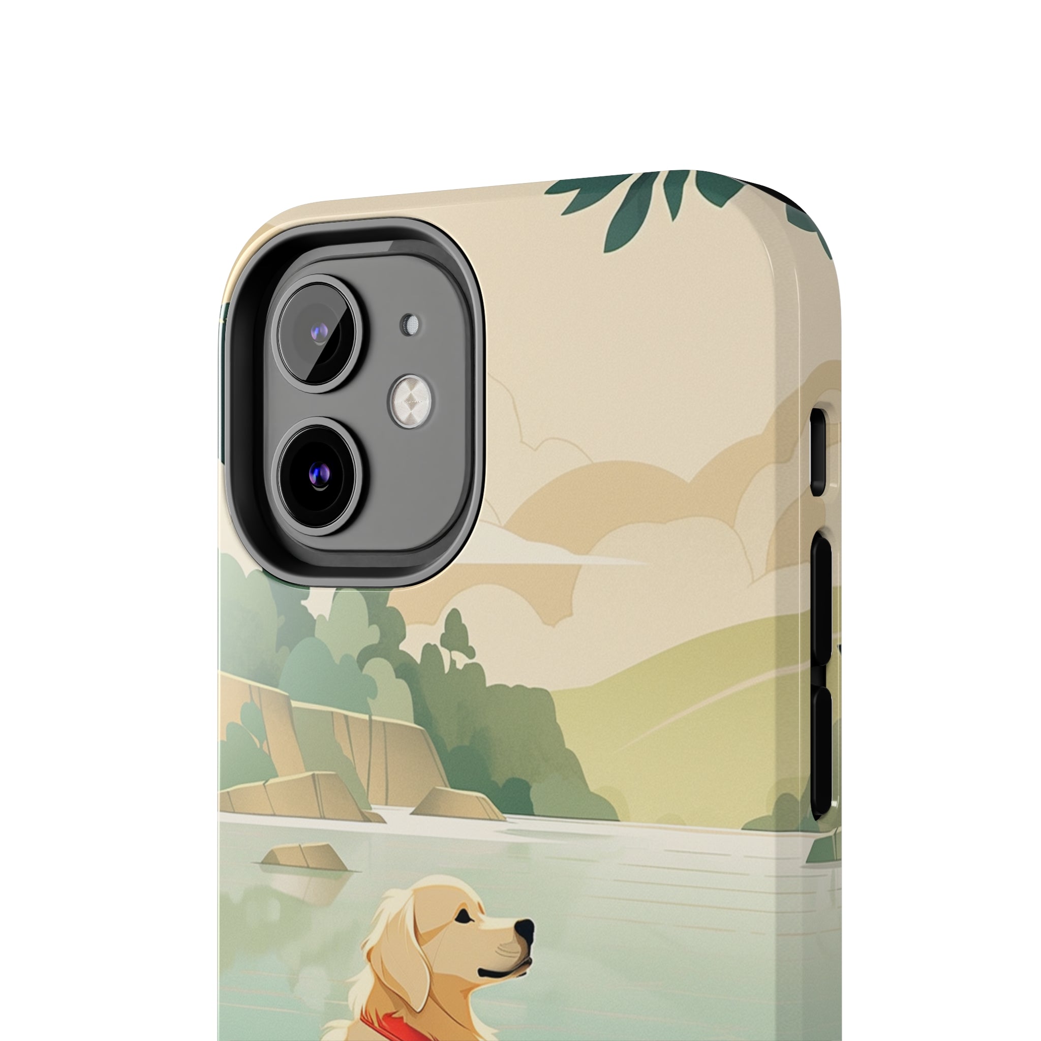 Golden Retriever Love: Impact-Resistant iPhone Case