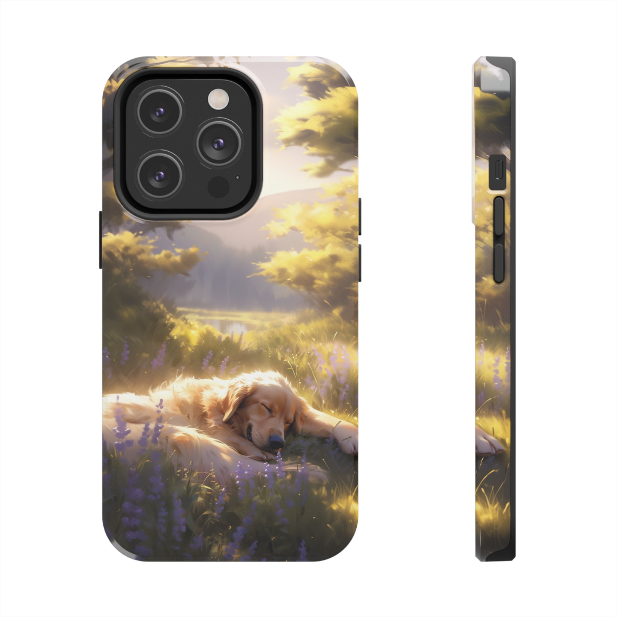 Golden Retriever Love: Impact-Resistant iPhone Case