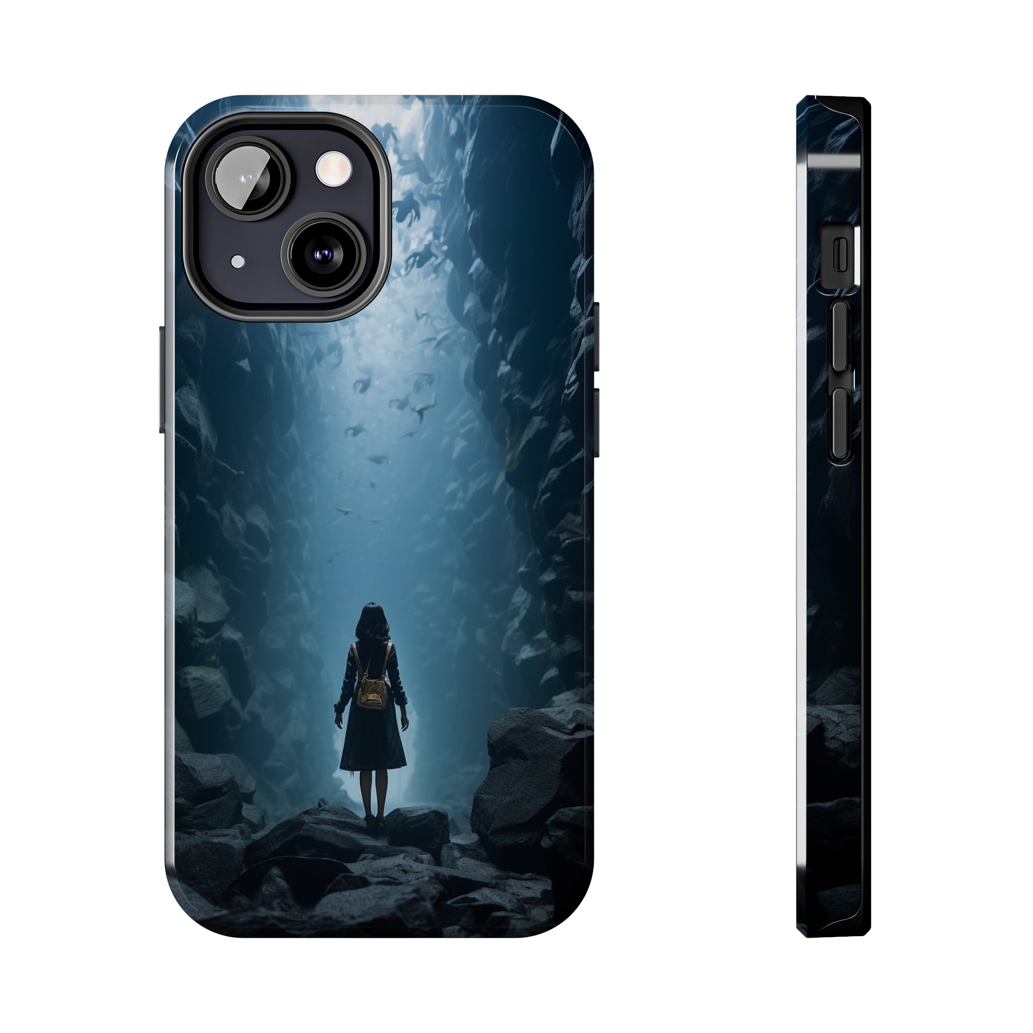 Girl in Abyss: Impact-Resistant iPhone Case