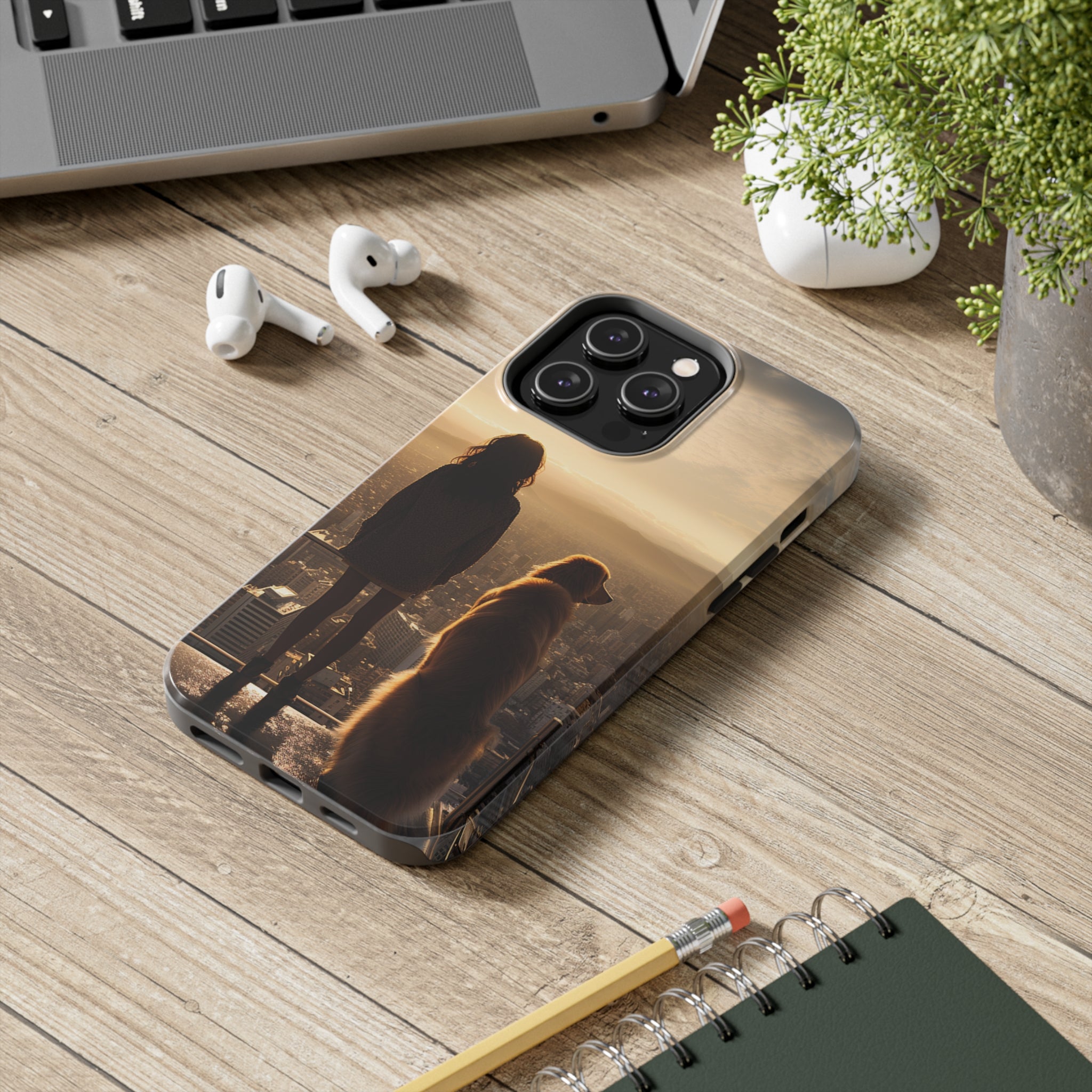 Golden Retriever Bond: Impact-Resistant iPhone Case