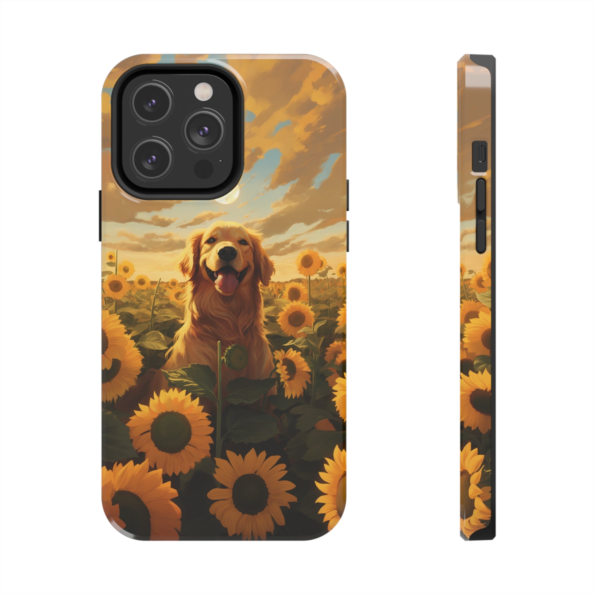 Golden Retriever Love: Impact-Resistant iPhone Case