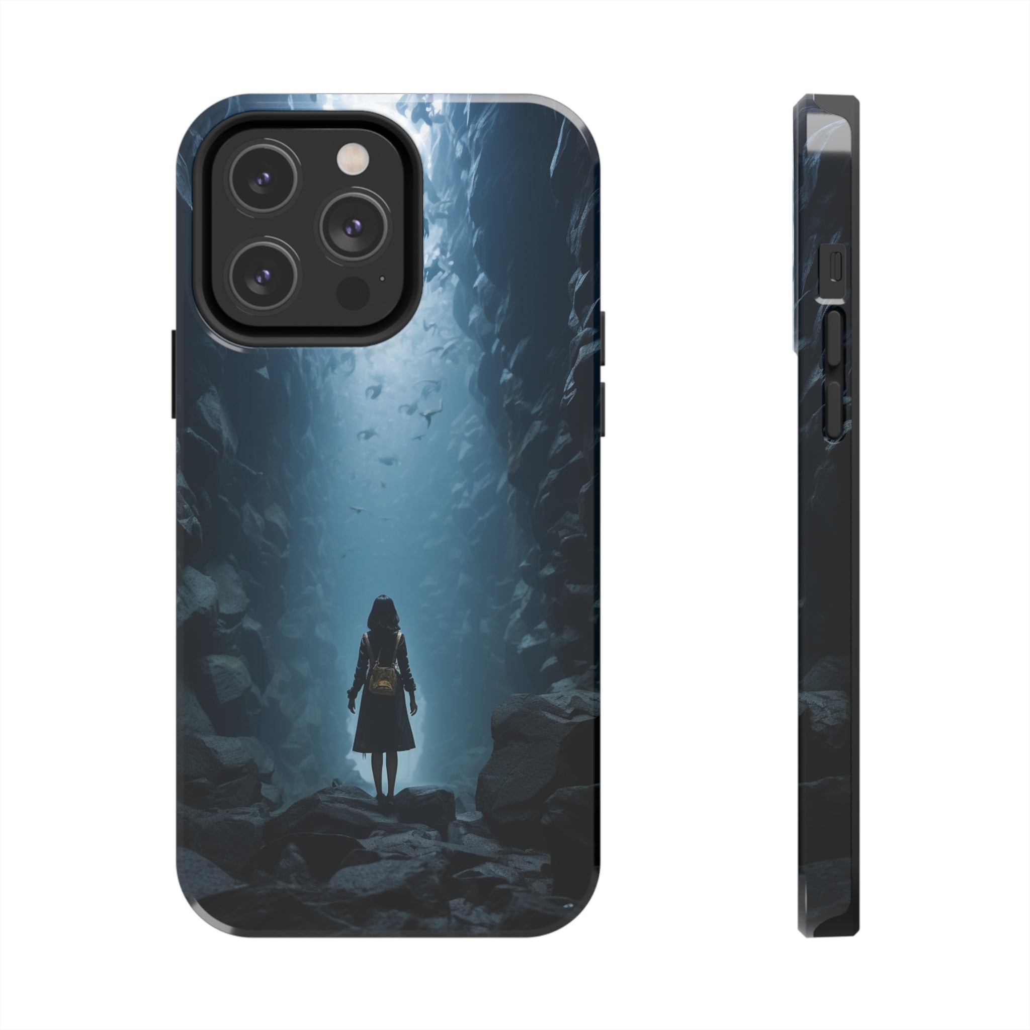 Girl in Abyss: Impact-Resistant iPhone Case