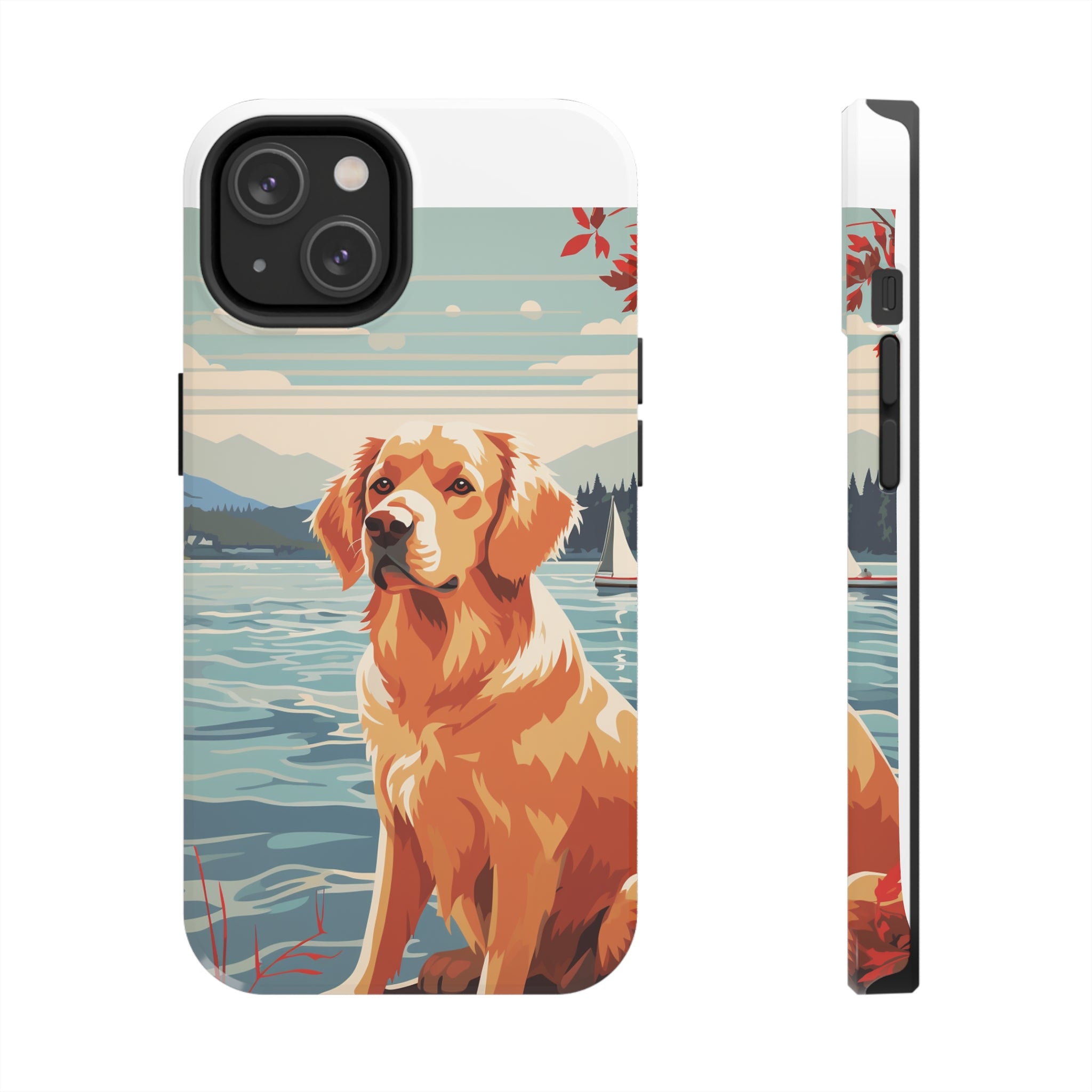 Golden Retriever Love: Impact-Resistant iPhone Case