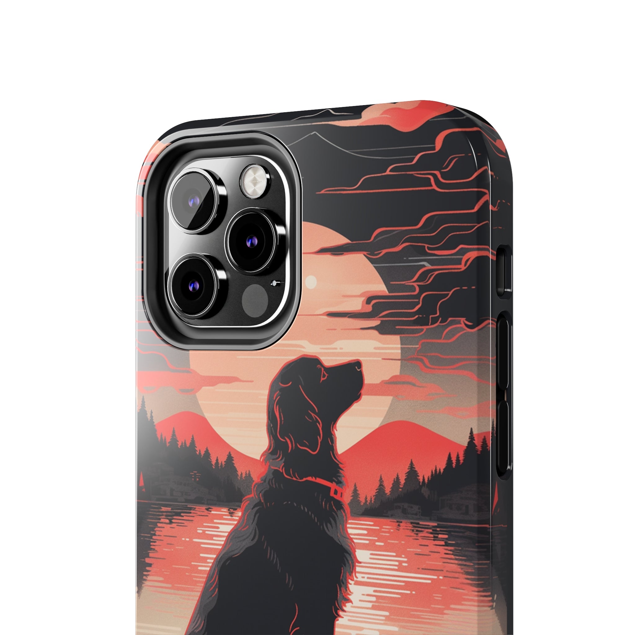 Golden Retriever Love - Dark Mode: Impact-Resistant iPhone Case