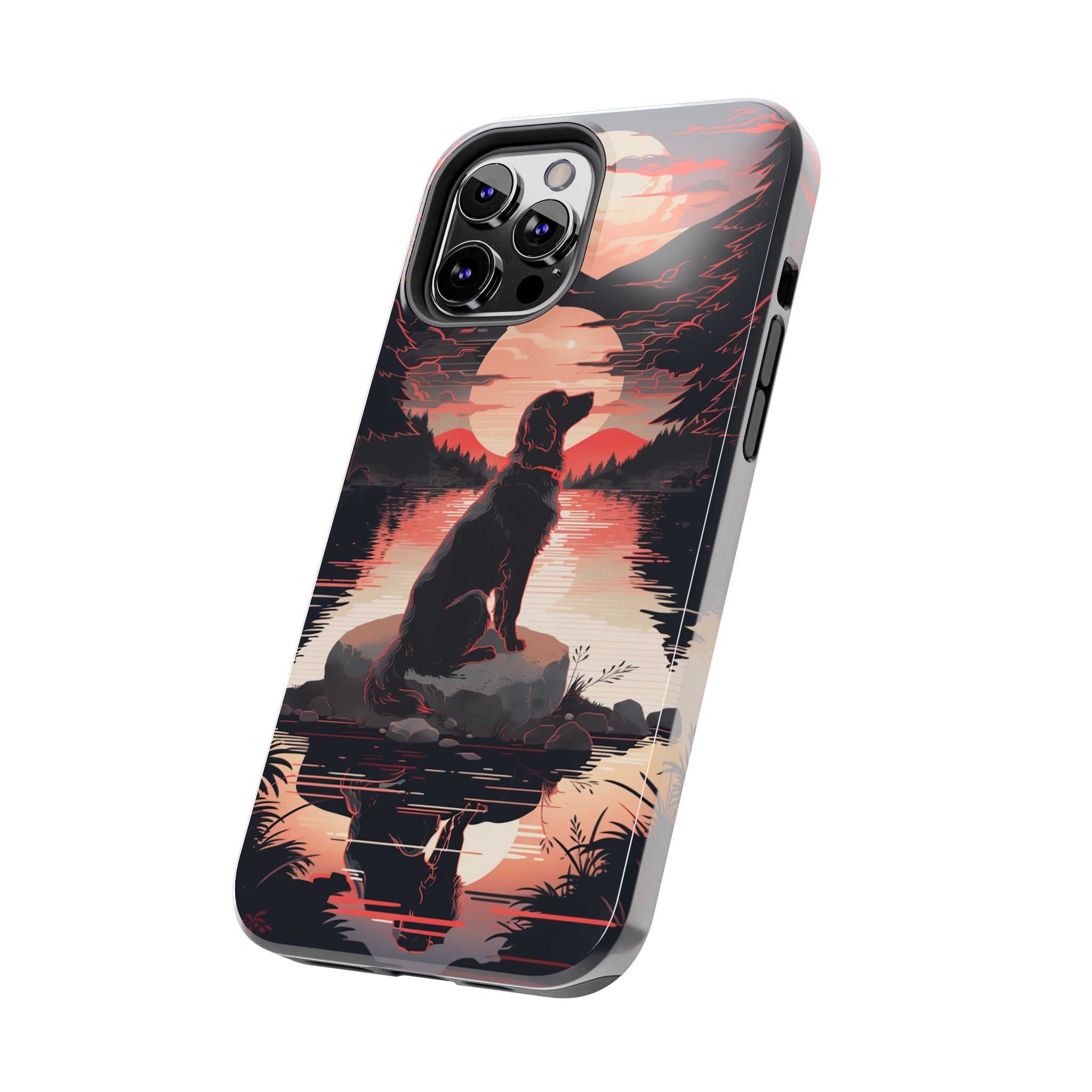 Golden Retriever Love - Dark Mode: Impact-Resistant iPhone Case