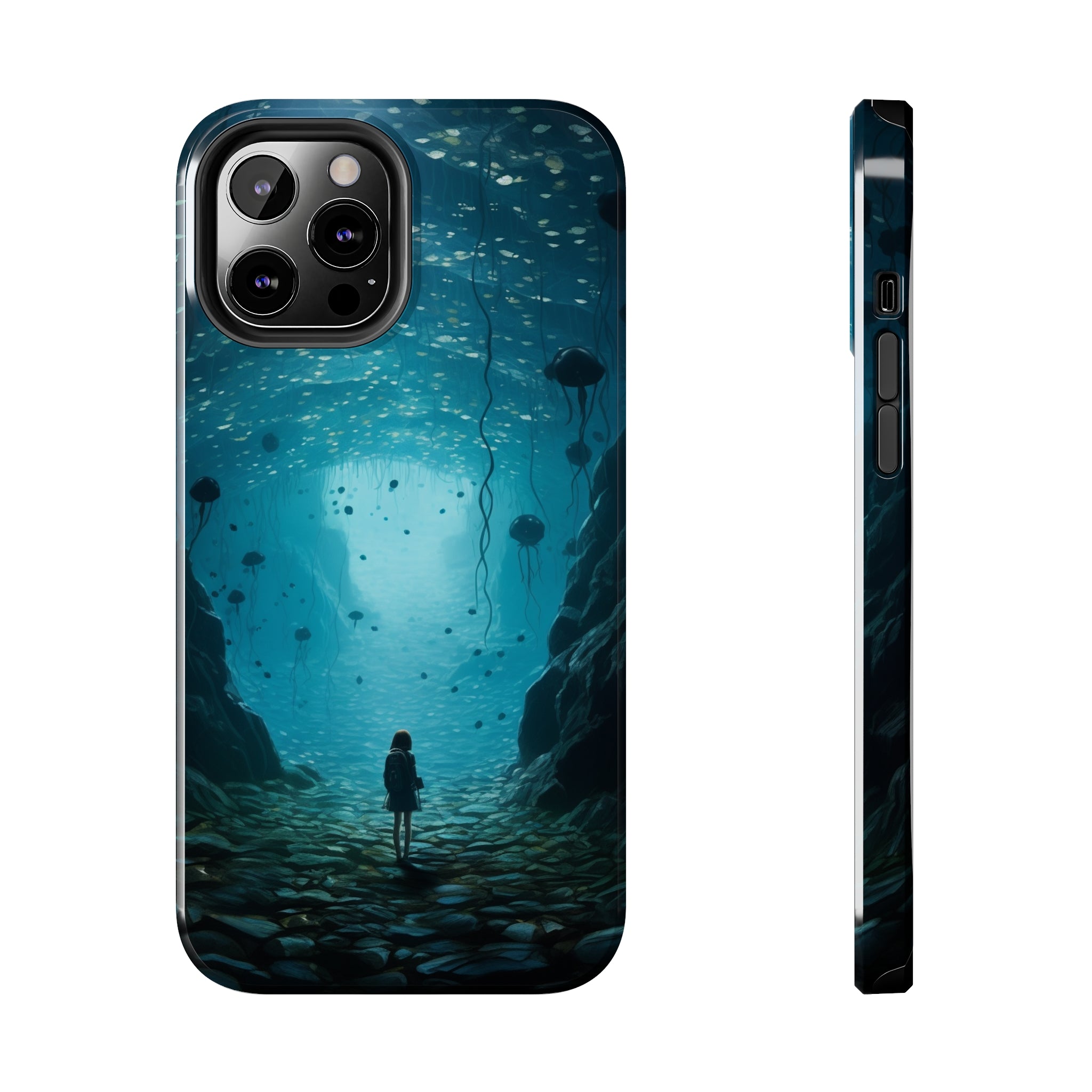 Girl in Abyss: Impact-Resistant iPhone Case