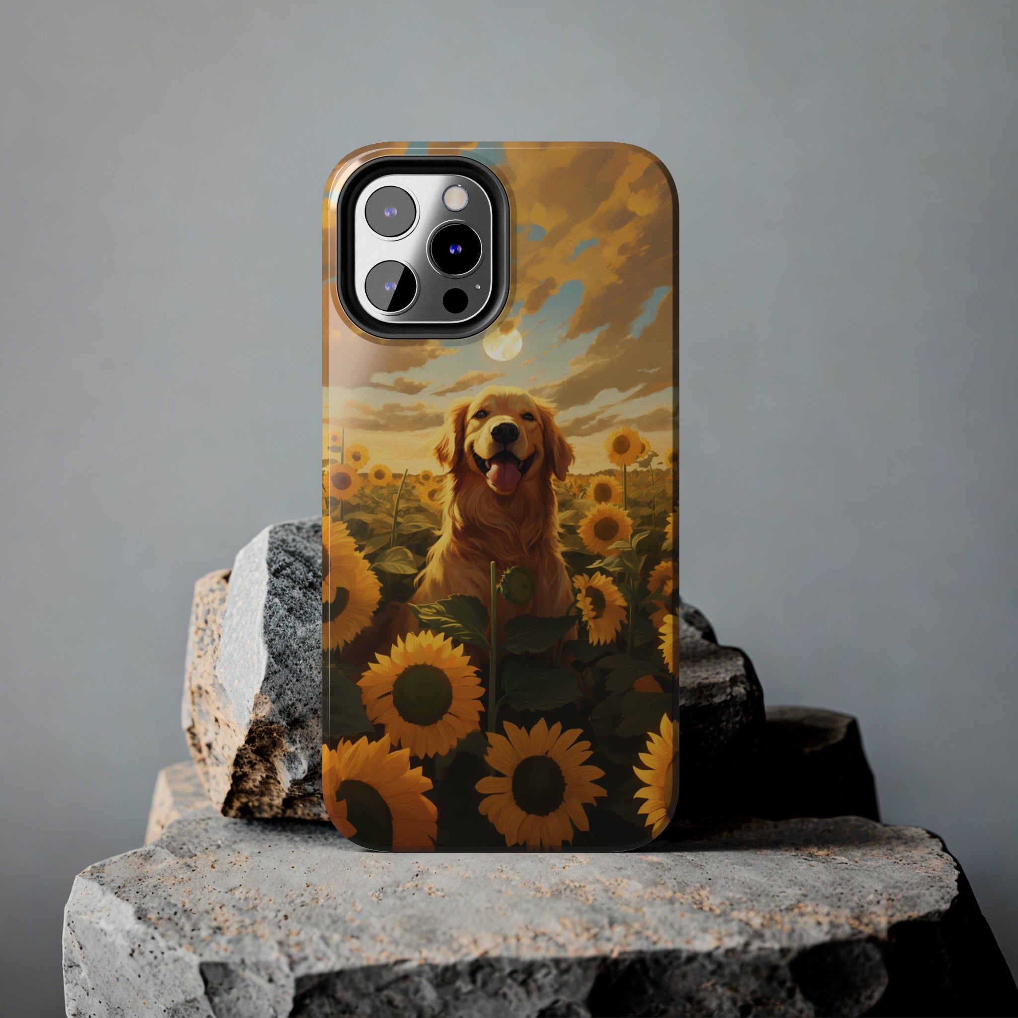 Golden Retriever Love: Impact-Resistant iPhone Case