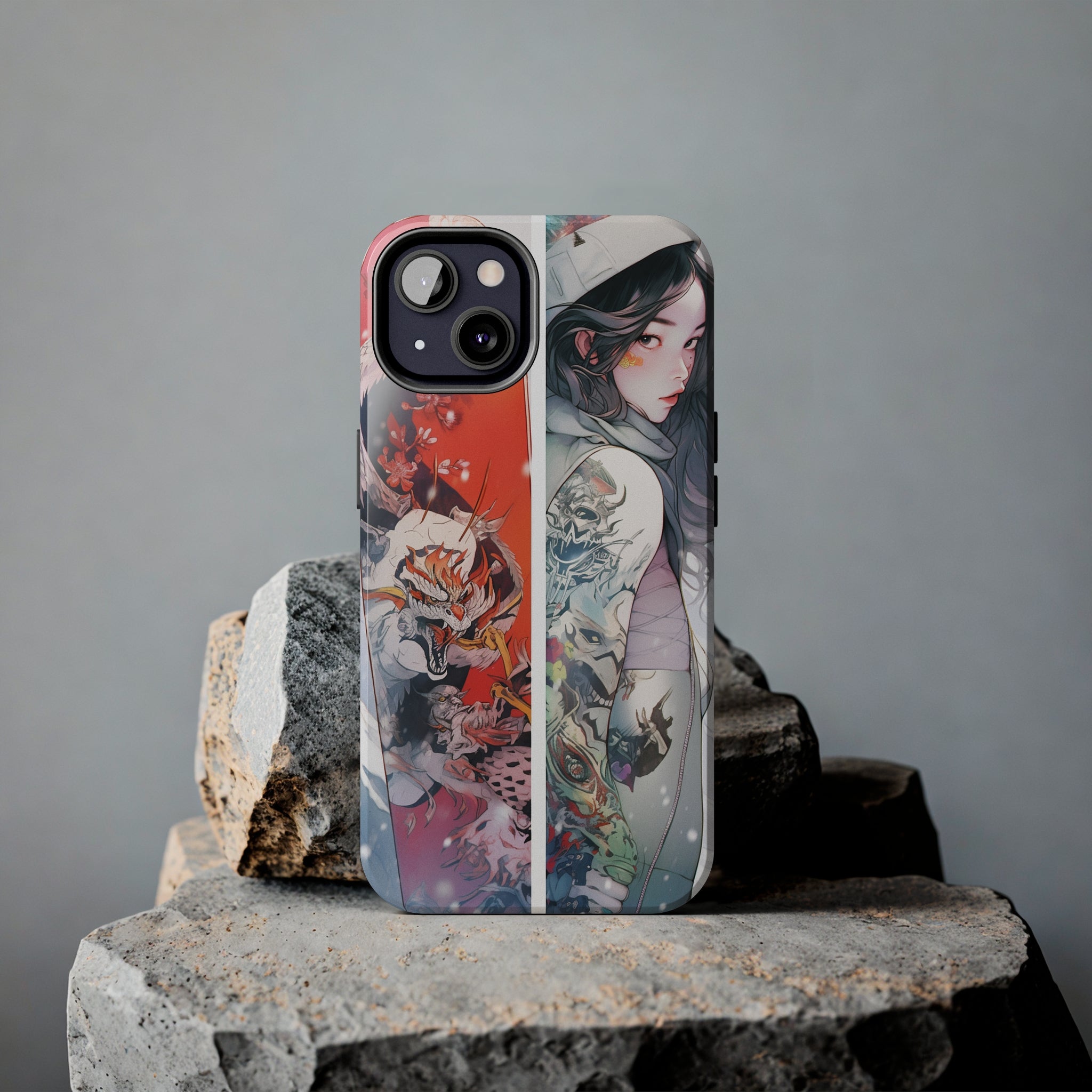 Snowboarding Girl's Odyssey: Impact-Resistant iPhone Case