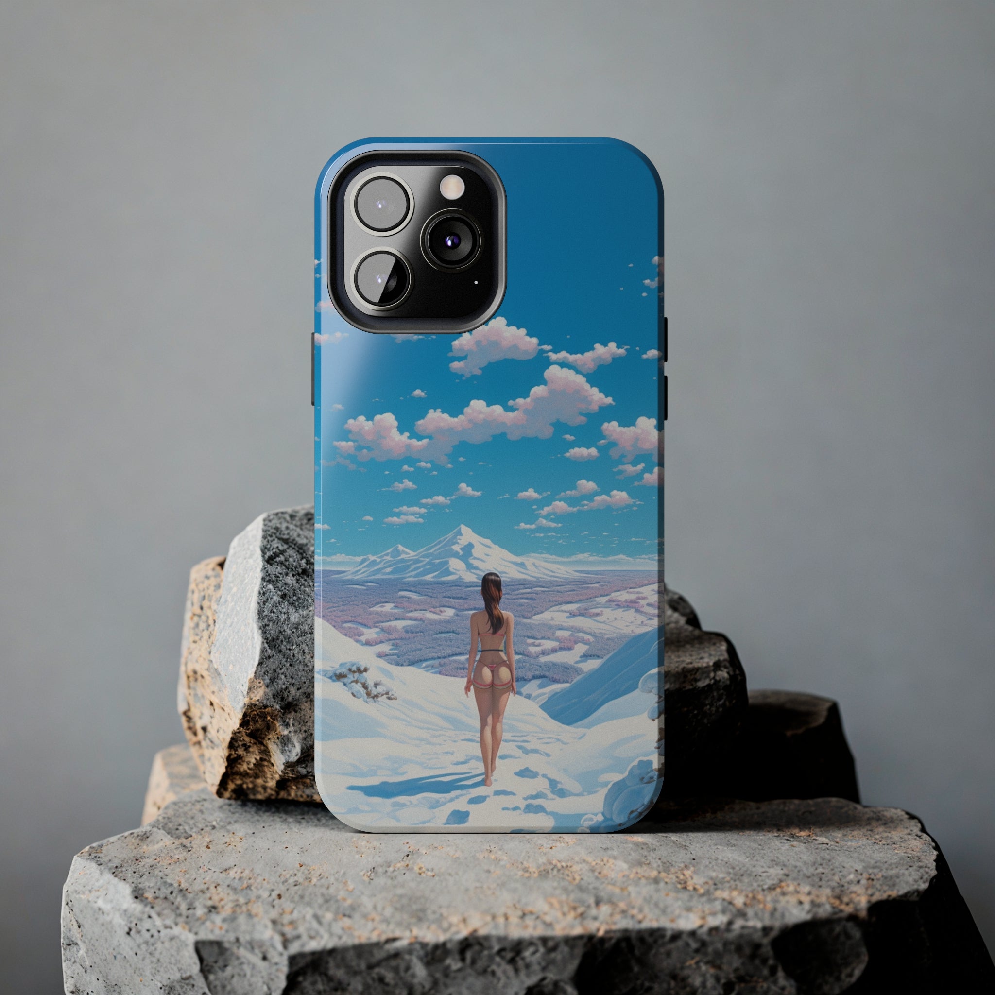 Snowy Majesty: Impact-Resistant iPhone case