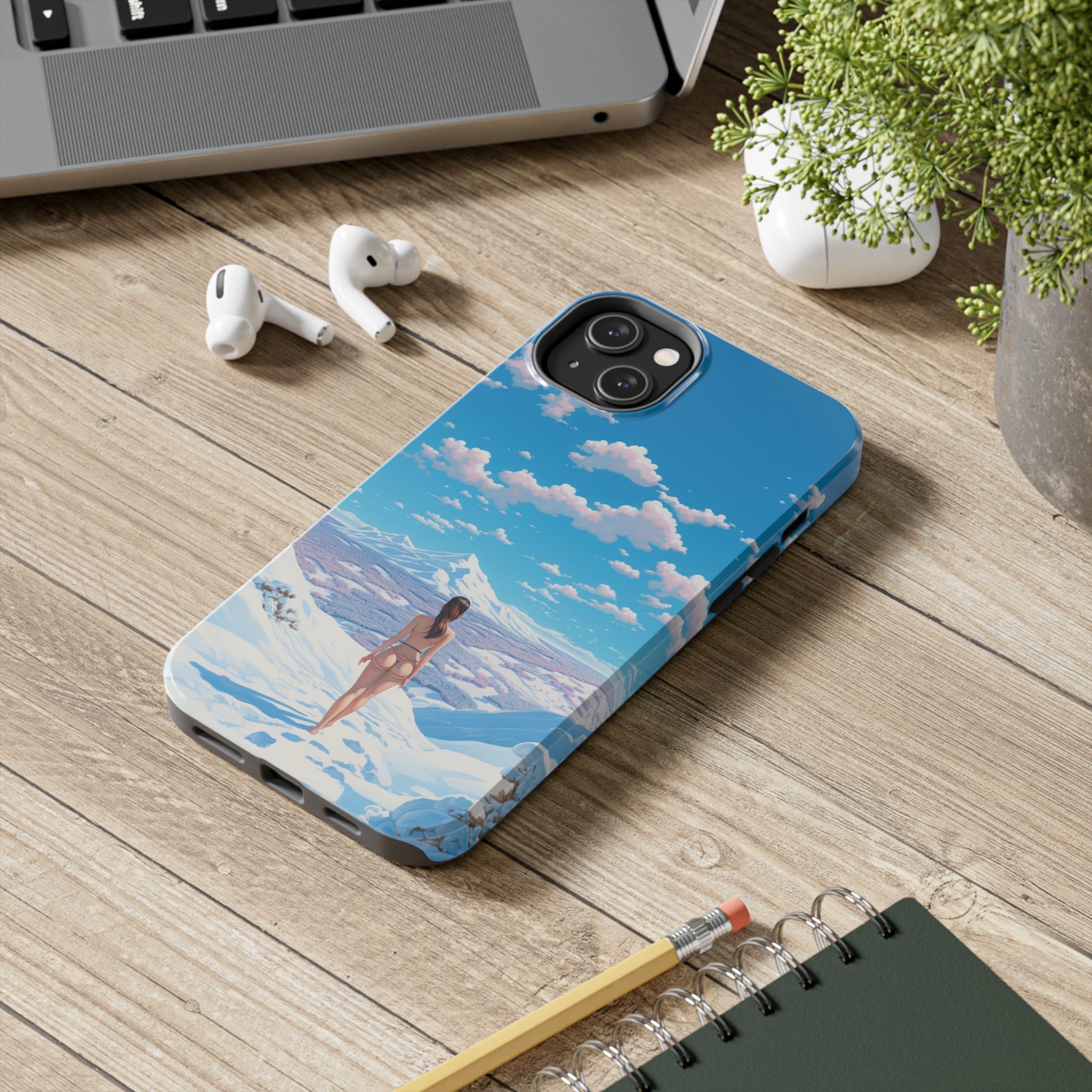 Snowy Majesty: Impact-Resistant iPhone case