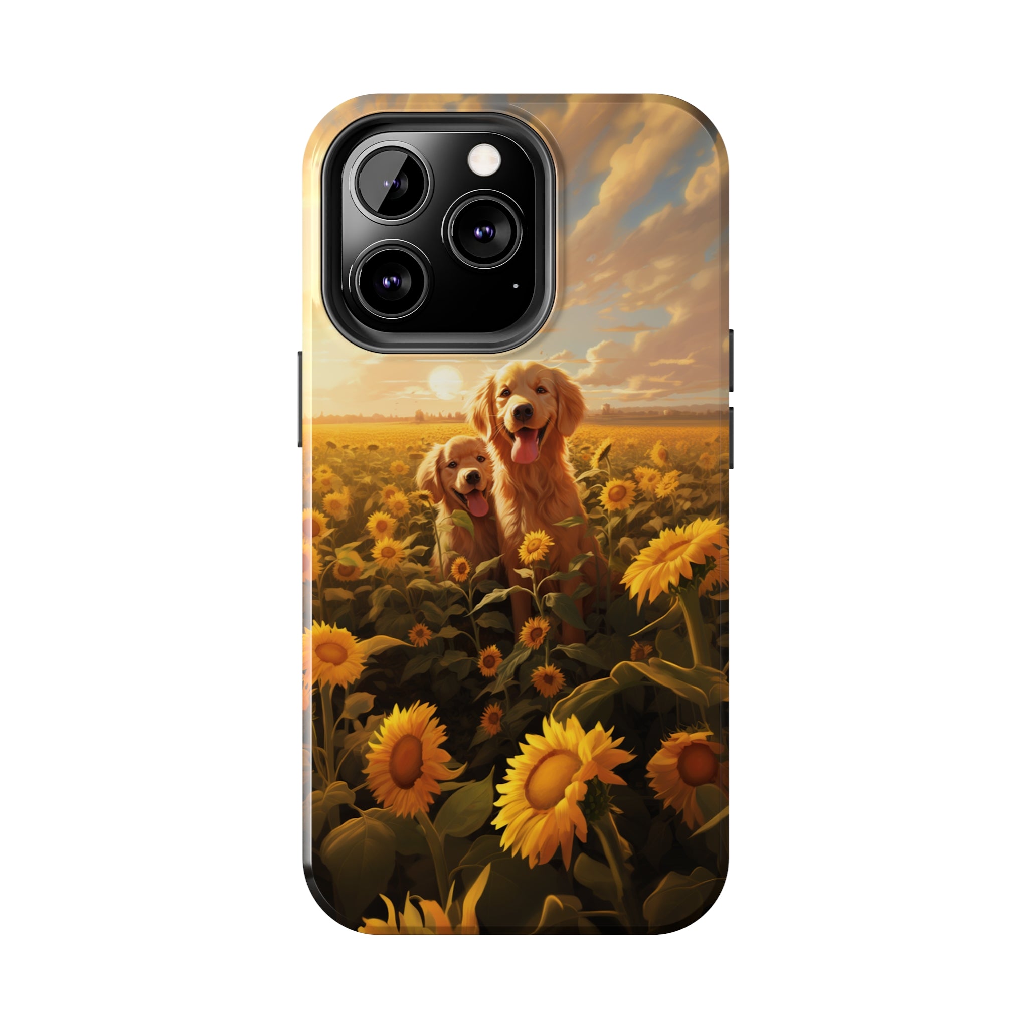 Golden Retriever Love: Impact-Resistant iPhone Case