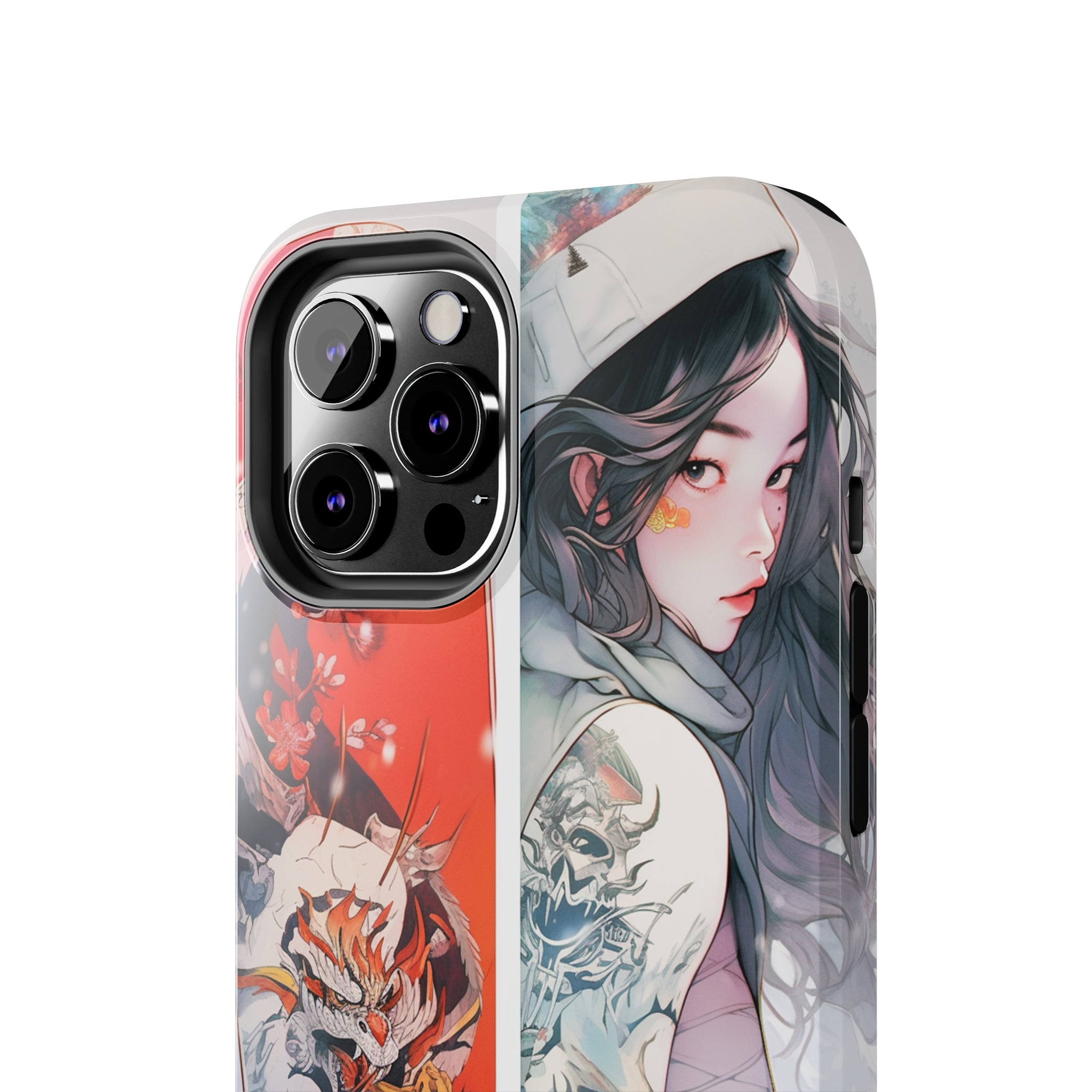 Snowboarding Girl's Odyssey: Impact-Resistant iPhone Case