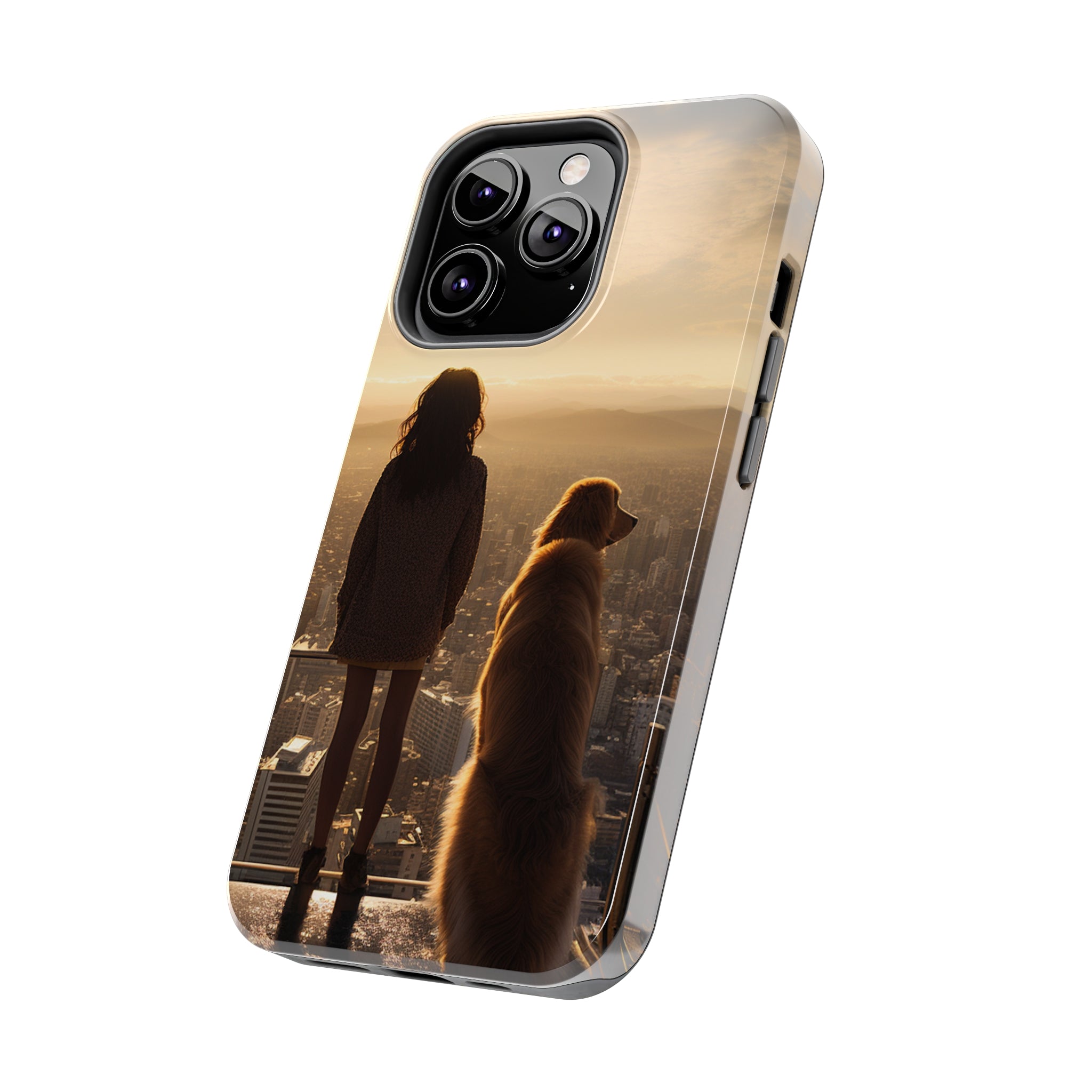 Golden Retriever Bond: Impact-Resistant iPhone Case