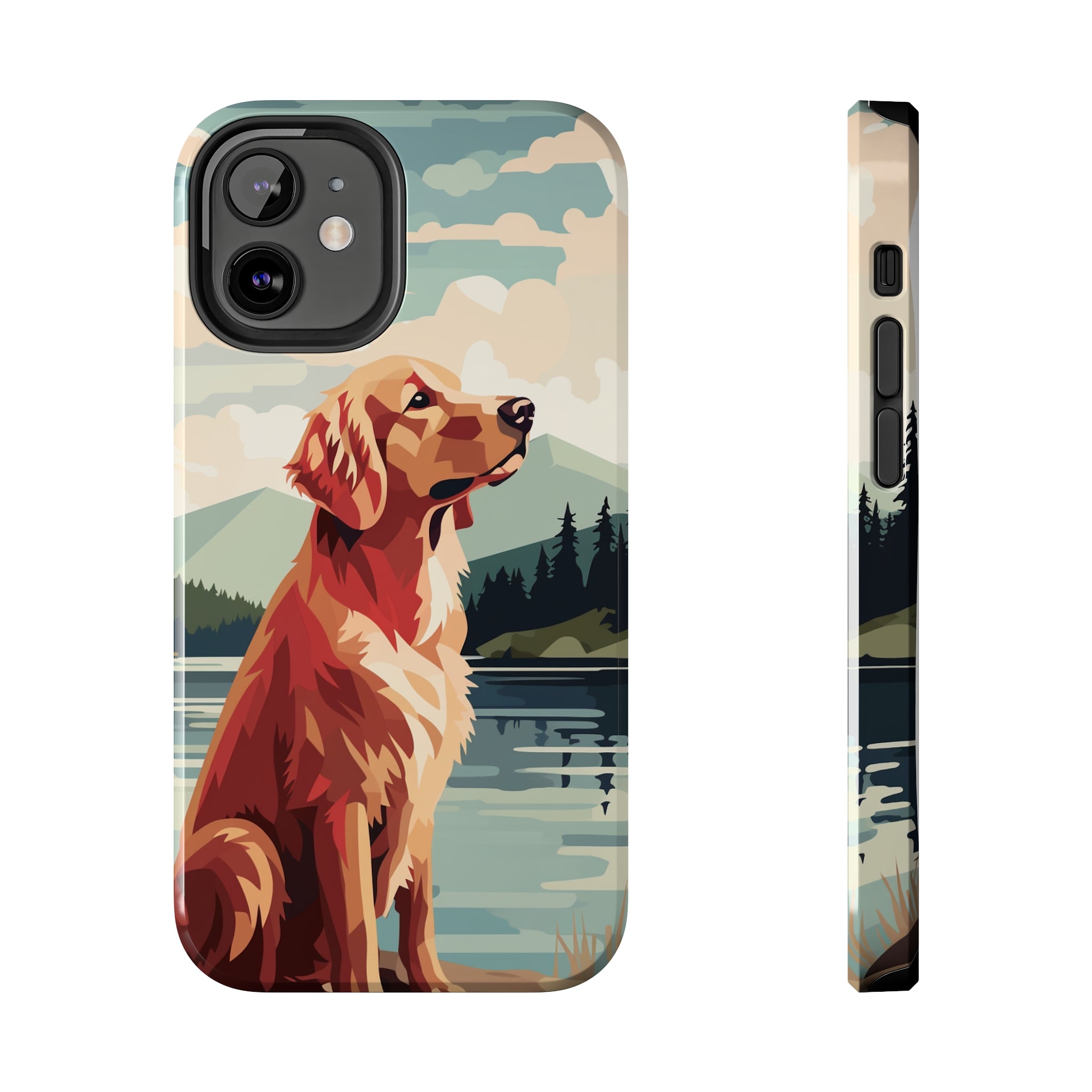 Golden Retriever Love: Impact-Resistant iPhone Case