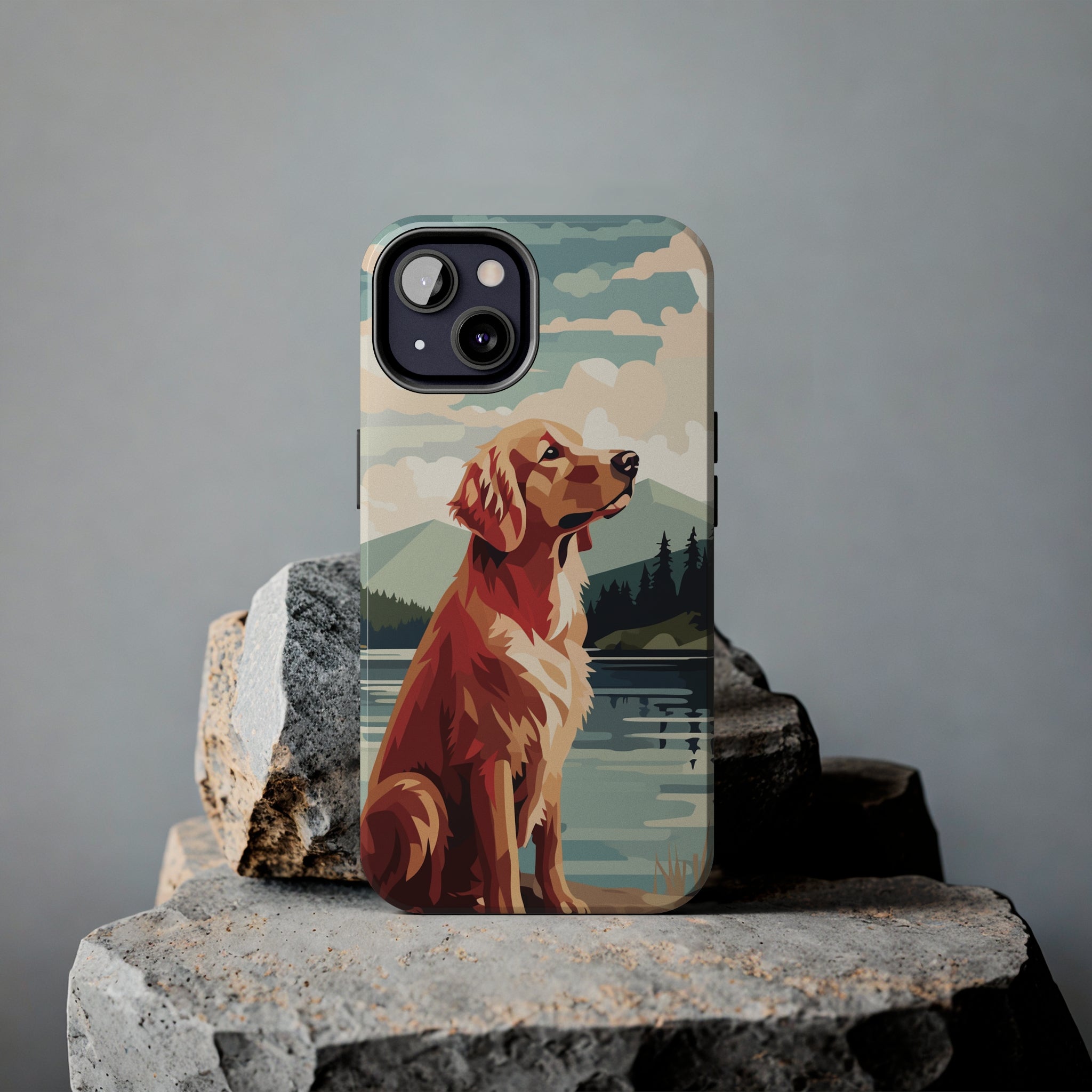 Golden Retriever Love: Impact-Resistant iPhone Case