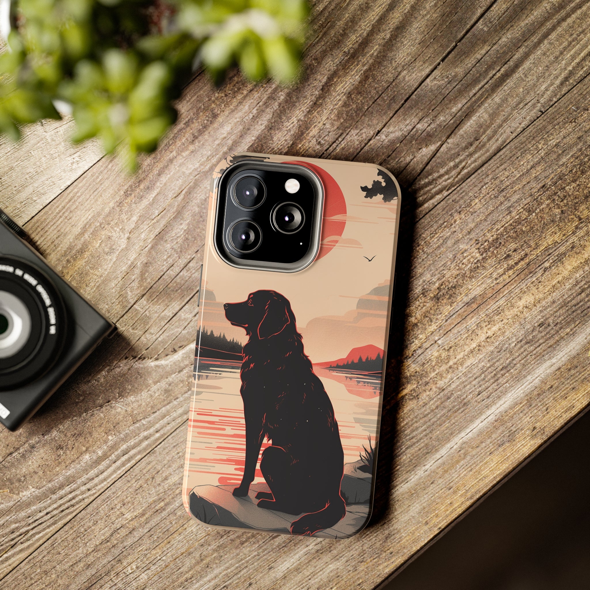 Golden Retriever Love - Dark Mode: Impact-Resistant iPhone Case