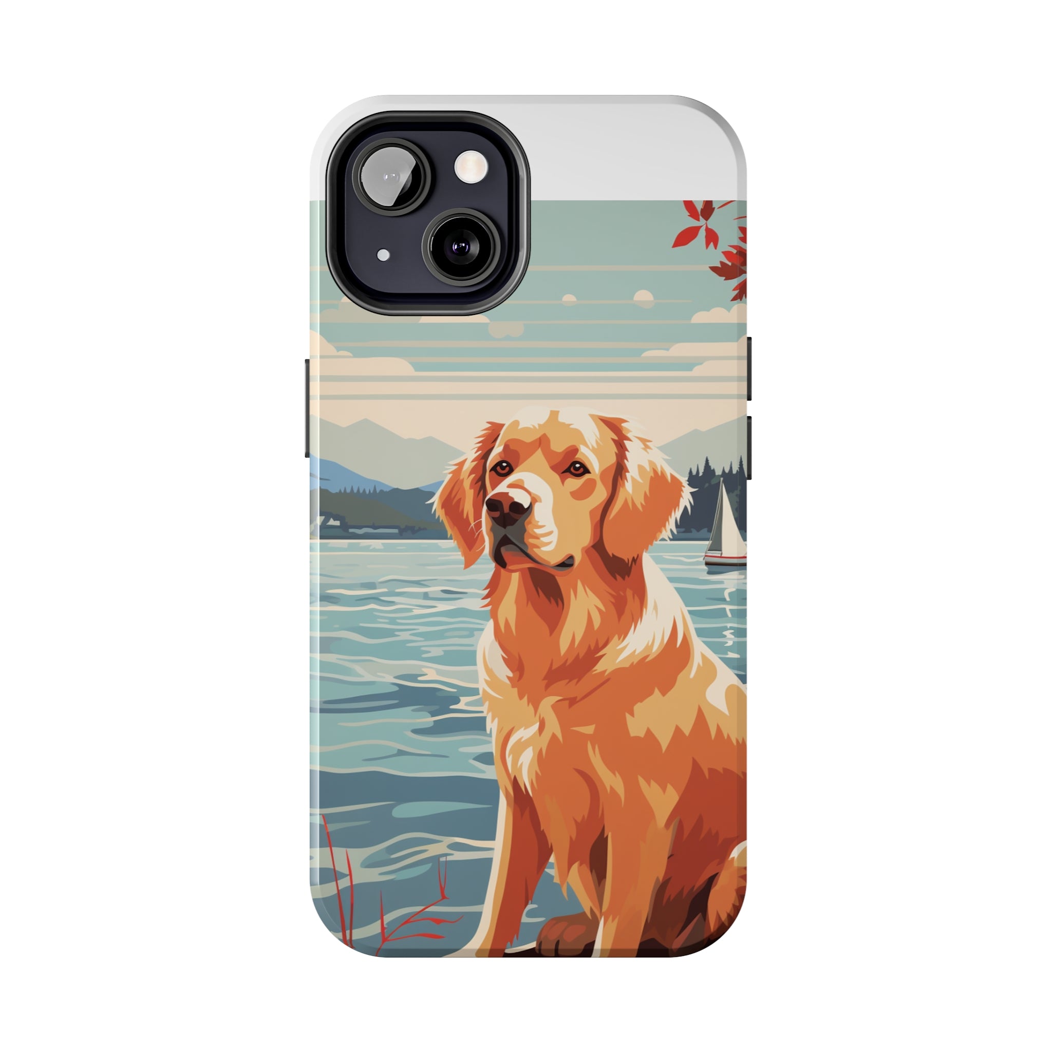 Golden Retriever Love: Impact-Resistant iPhone Case