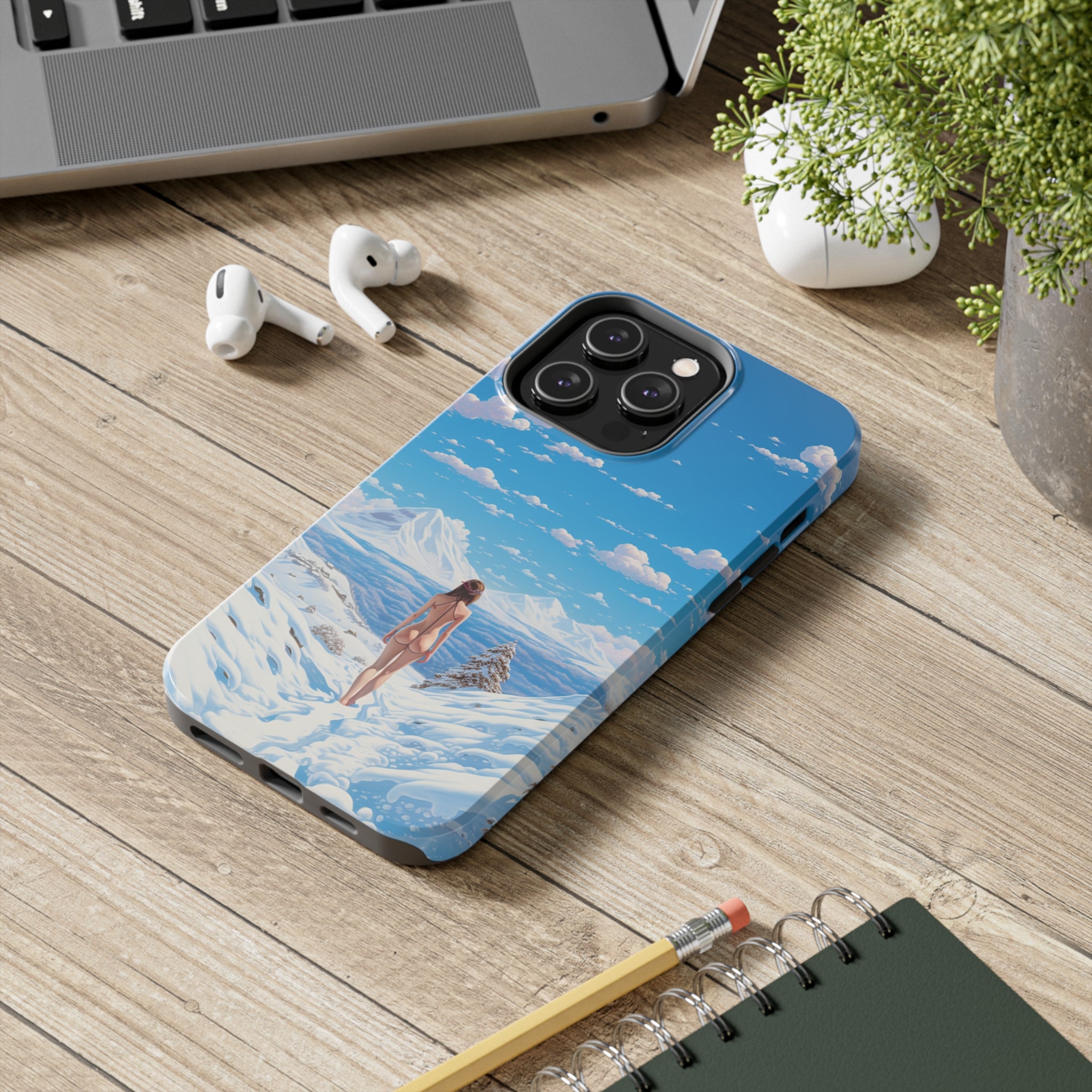 Snowy Majesty: Impact-Resistant iPhone Case