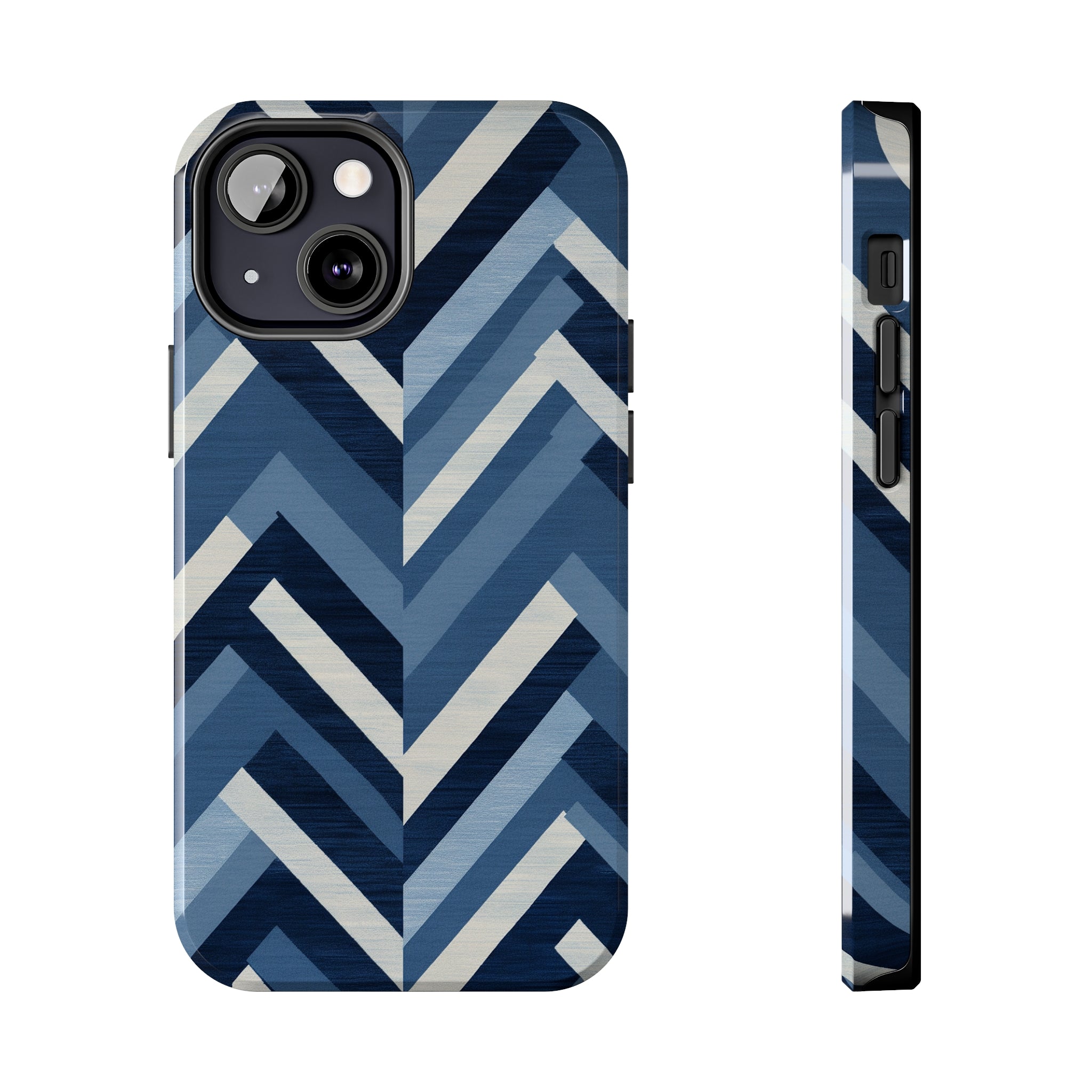 Azure Mosaic: Impact-Resistant iPhone Case