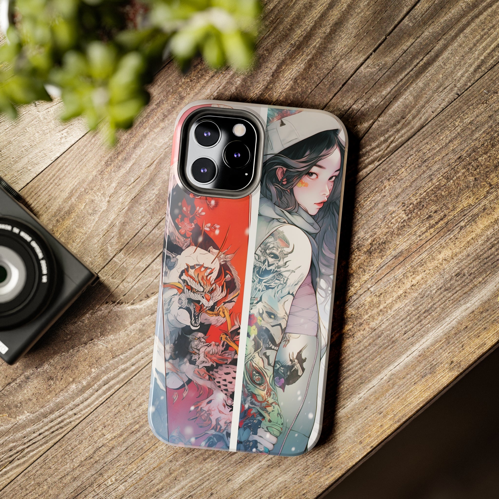 Snowboarding Girl's Odyssey: Impact-Resistant iPhone Case