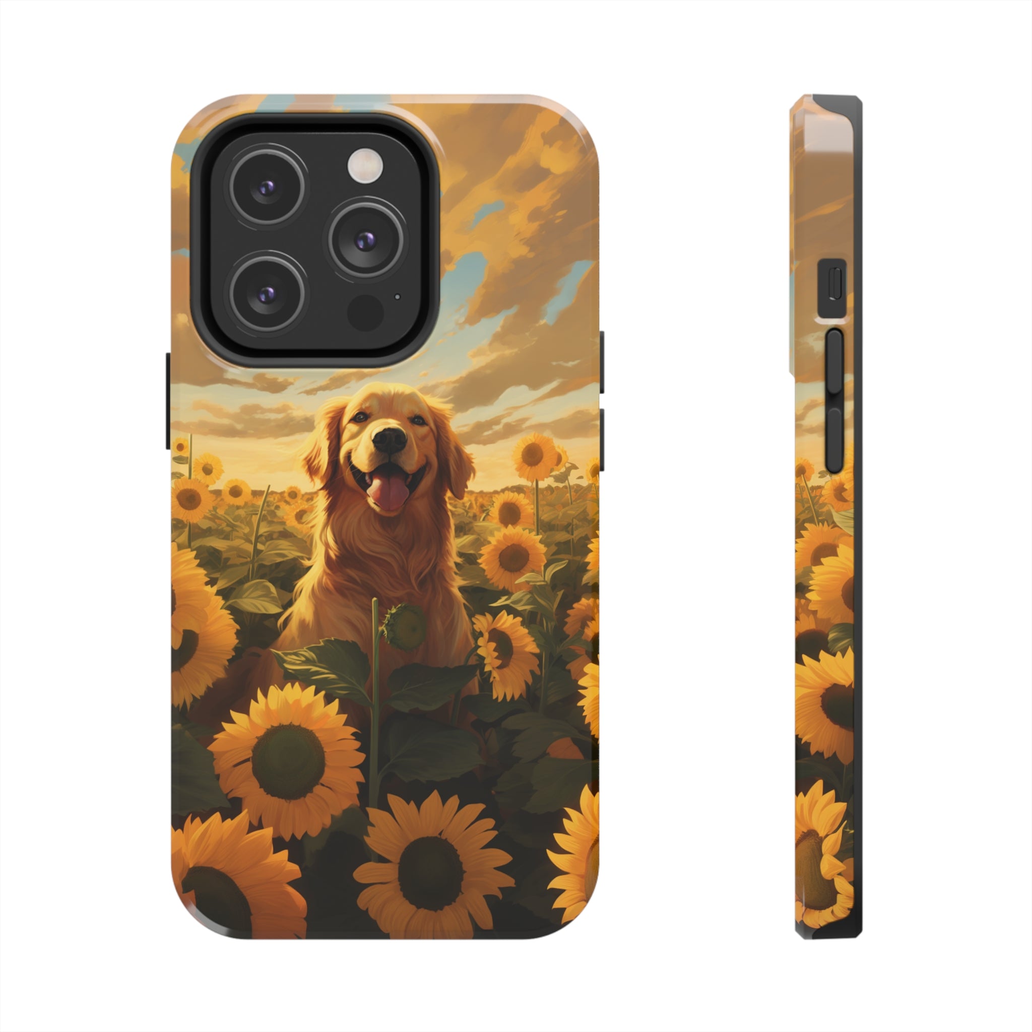 Golden Retriever Love: Impact-Resistant iPhone Case