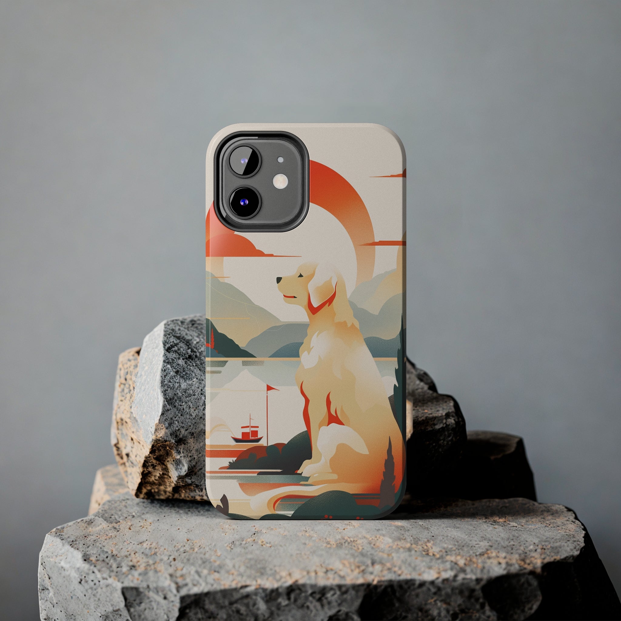 Golden Retriever Love: Impact-Resistant iPhone Case