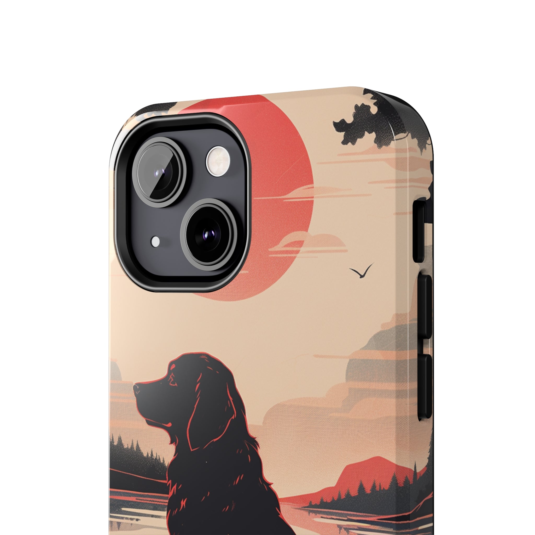 Golden Retriever Love - Dark Mode: Impact-Resistant iPhone Case