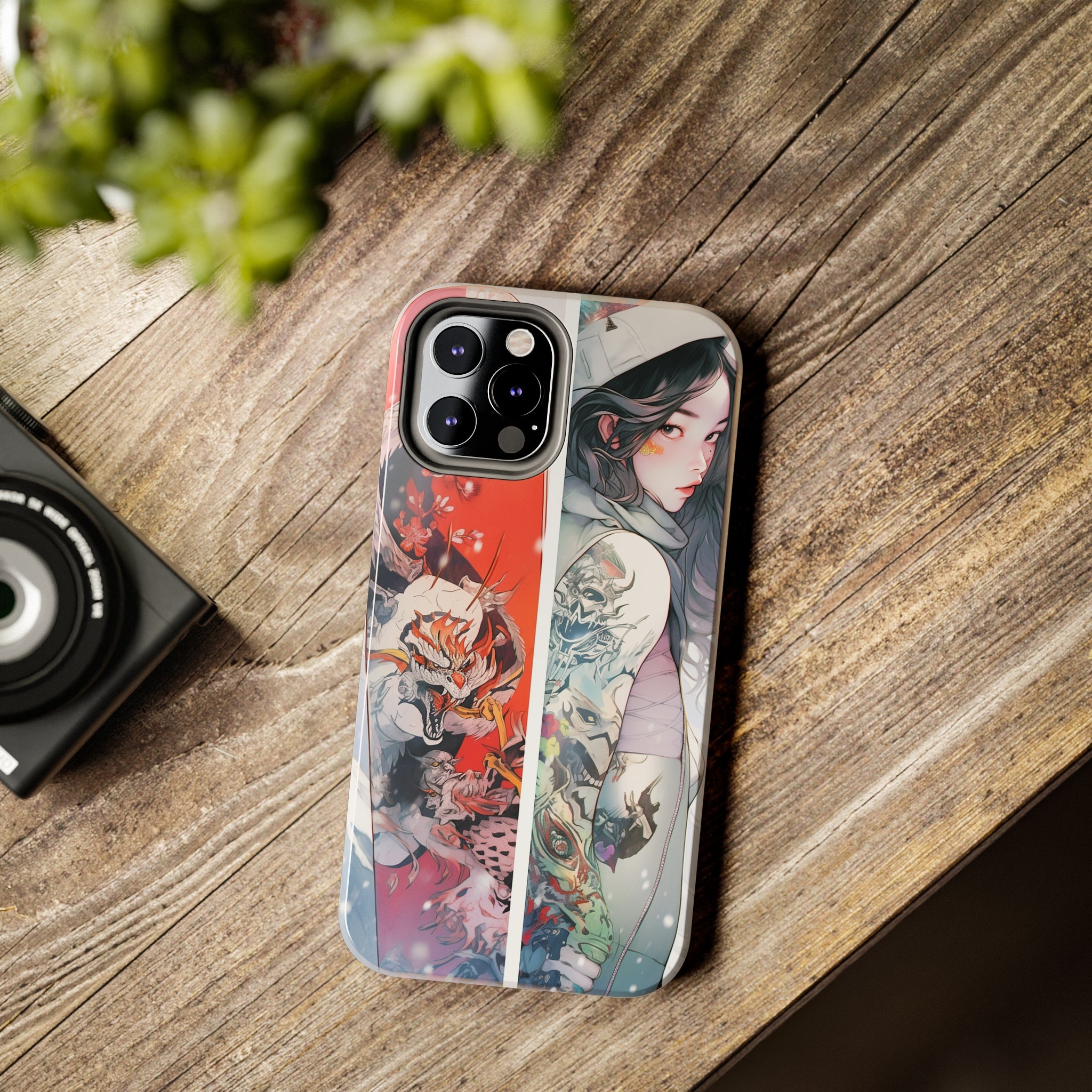 Snowboarding Girl's Odyssey: Impact-Resistant iPhone Case