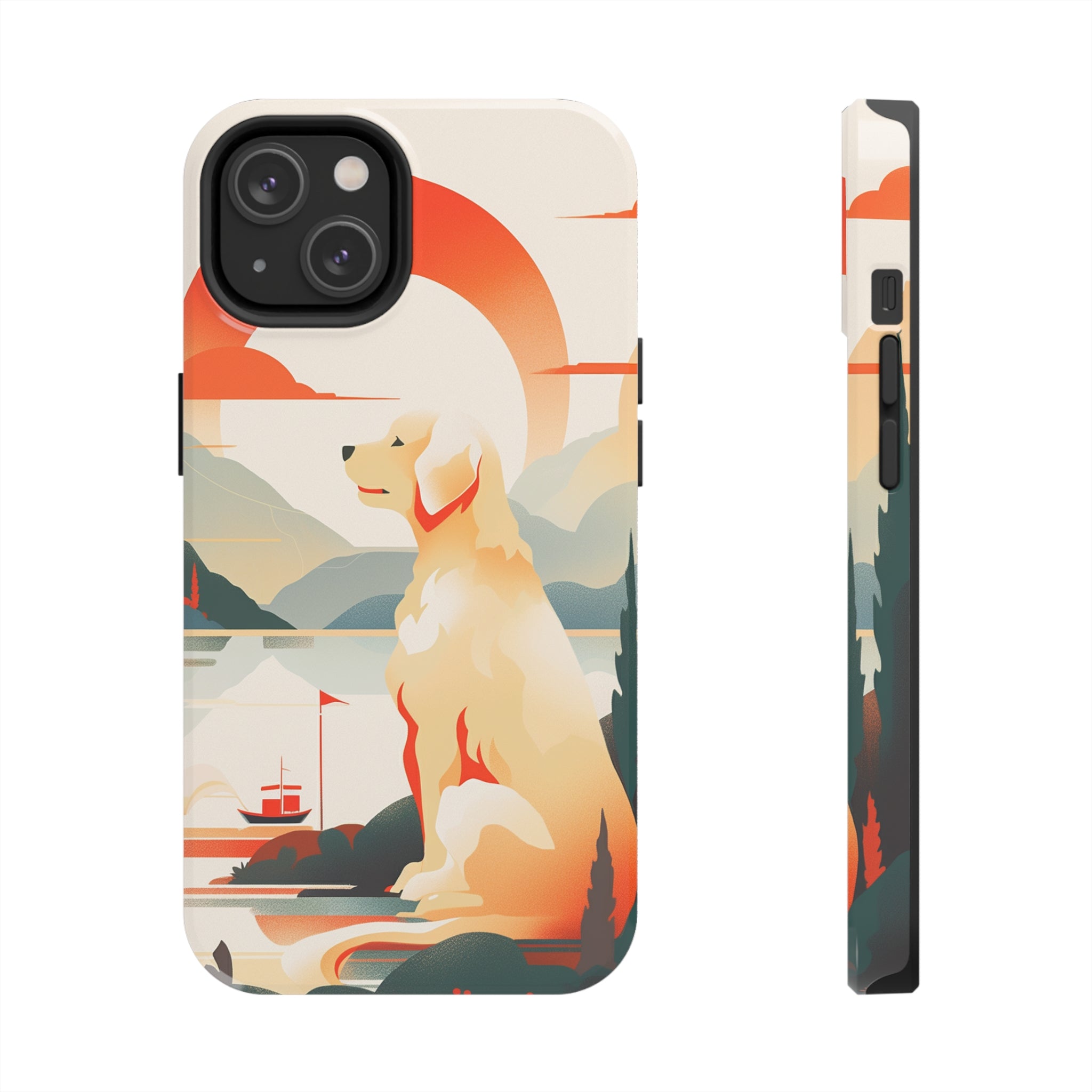 Golden Retriever Love: Impact-Resistant iPhone Case