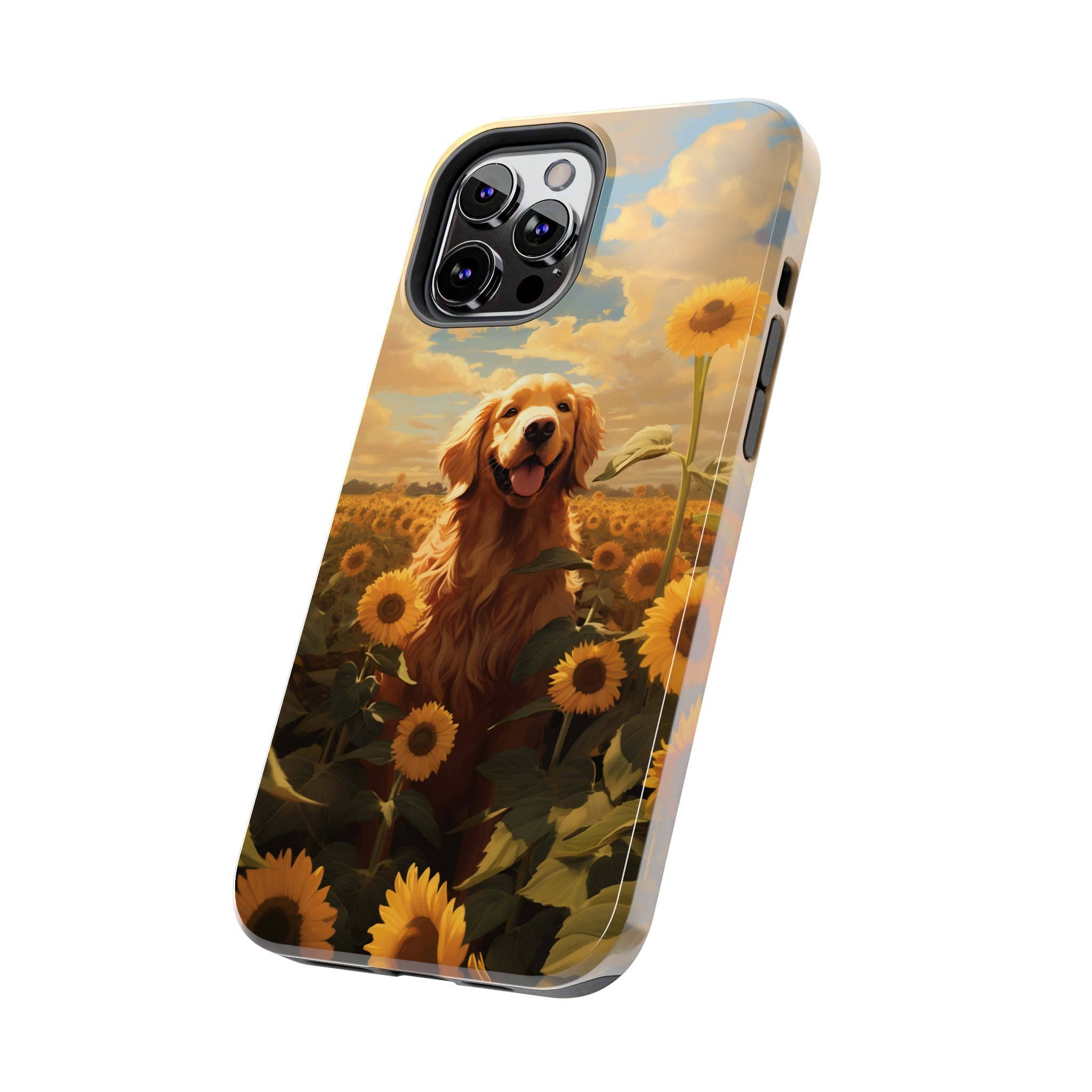 Golden Retriever Love: Impact-Resistant iPhone Case