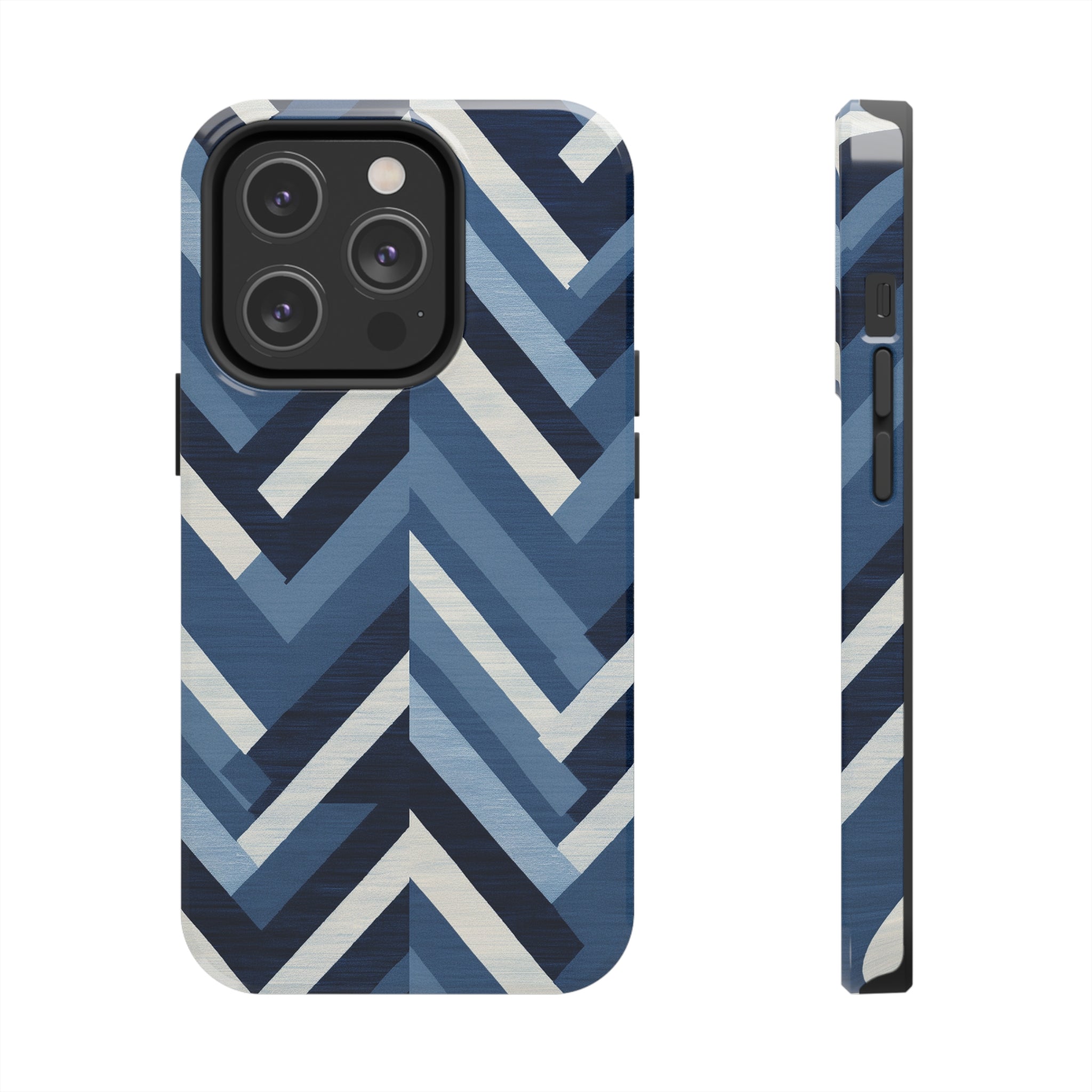 Azure Mosaic: Impact-Resistant iPhone Case