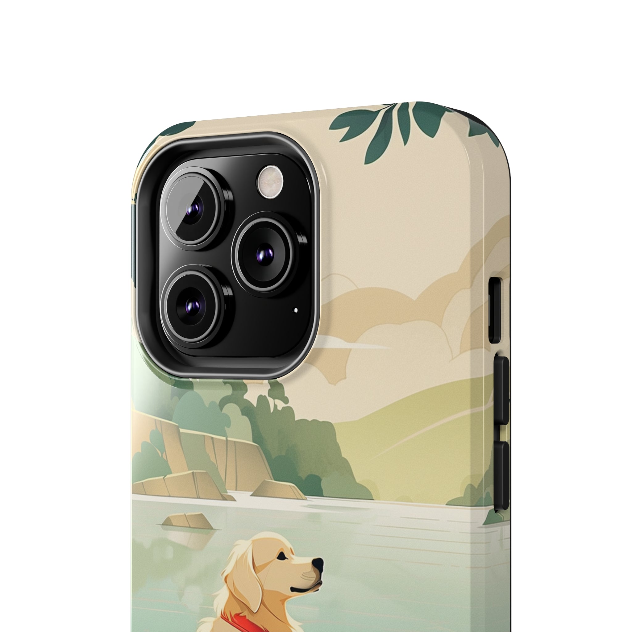 Golden Retriever Love: Impact-Resistant iPhone Case