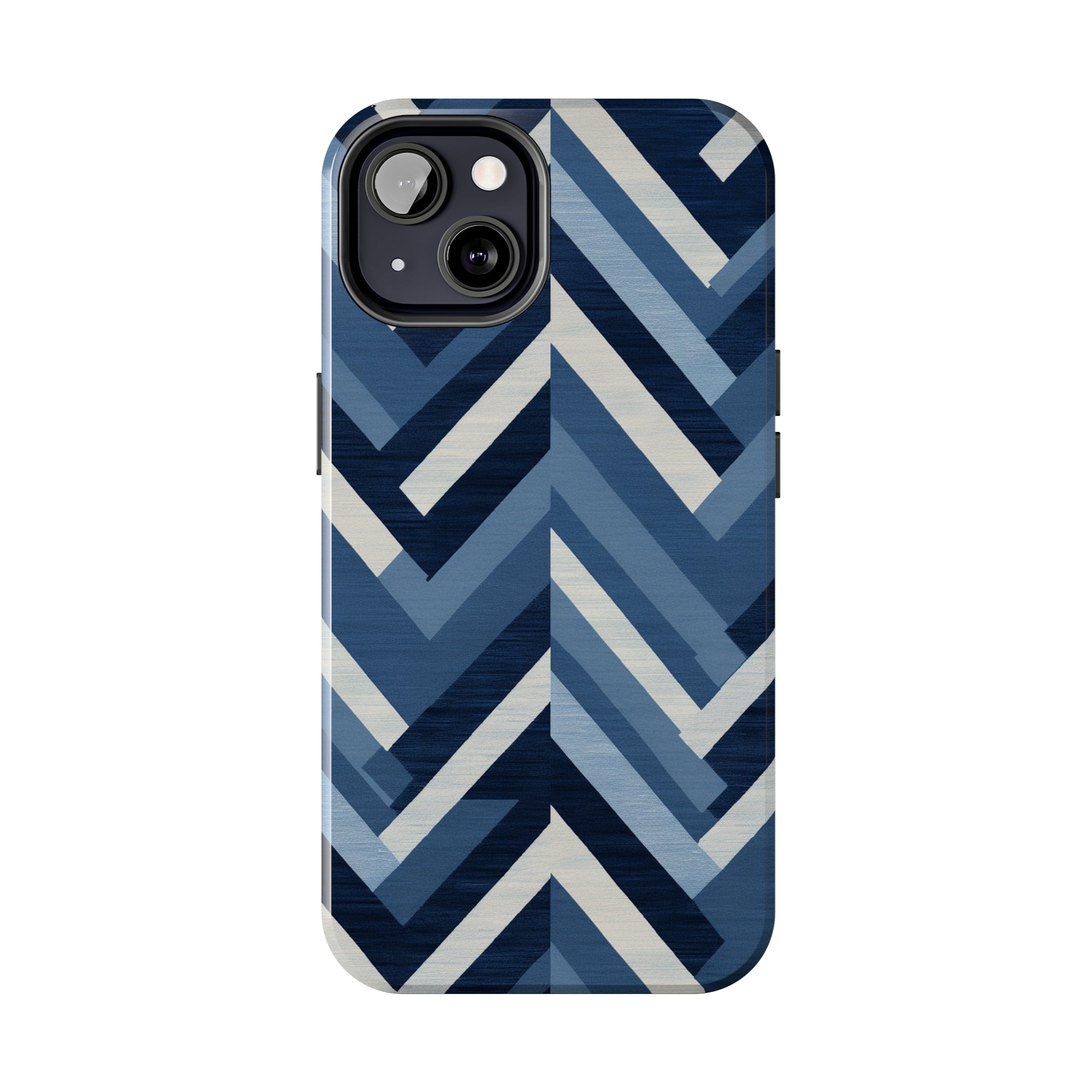 Azure Mosaic: Impact-Resistant iPhone Case