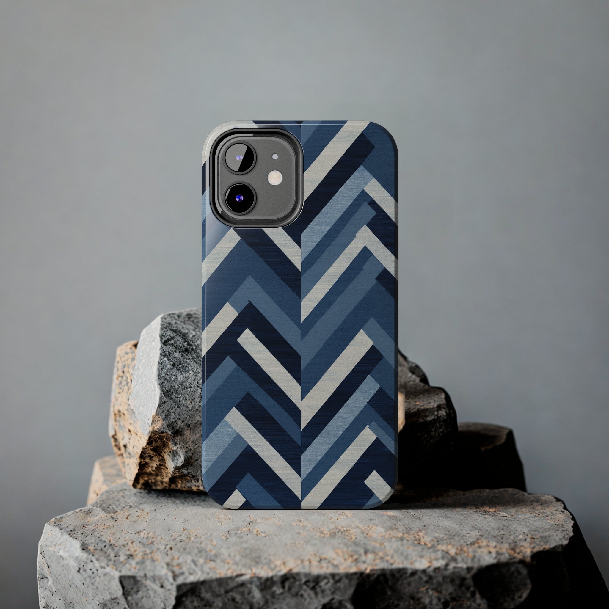 Azure Mosaic: Impact-Resistant iPhone Case