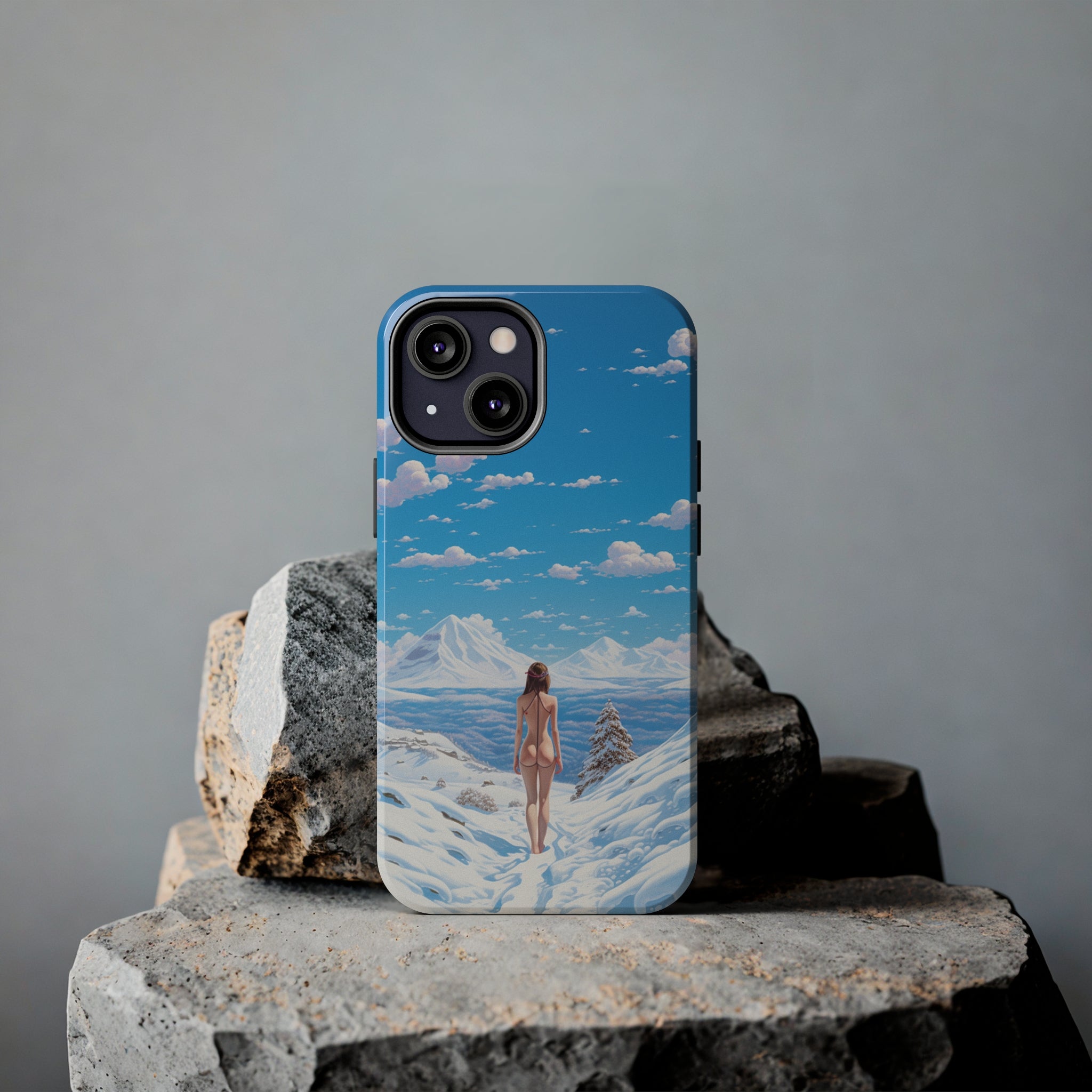 Snowy Majesty: Impact-Resistant iPhone Case